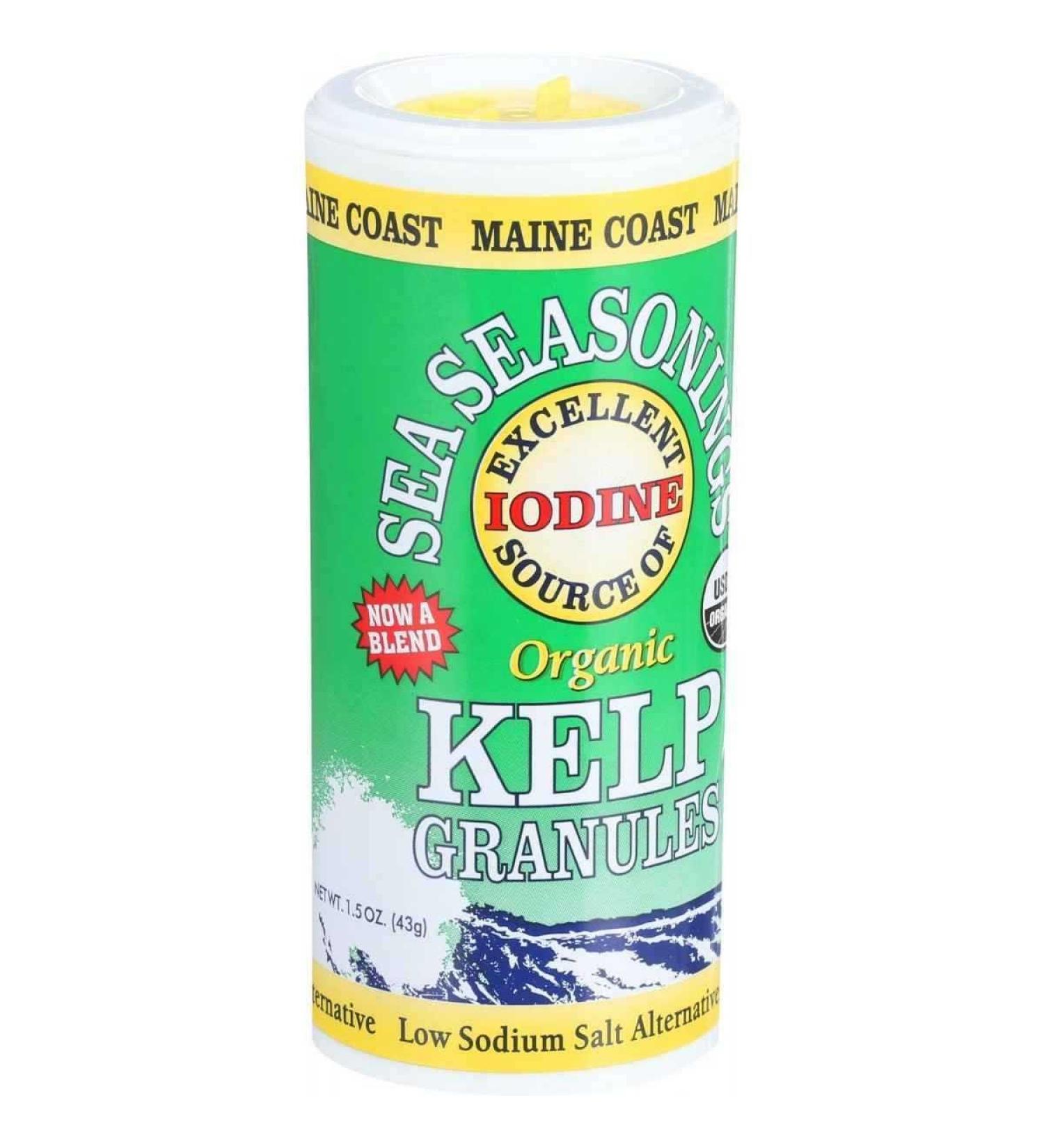 Maine Coast Organic Sea Seasonings - Kelp Granules - 1.5 oz Shaker - Case of 3