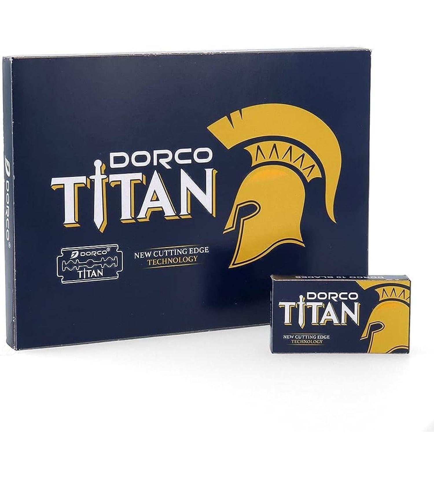 DORCO Titan Double Edge Razor Blades - 100 Pack | Premium Stainless Steel Razor Blades for a Smooth Shave - Buy Online on GoSupps.com