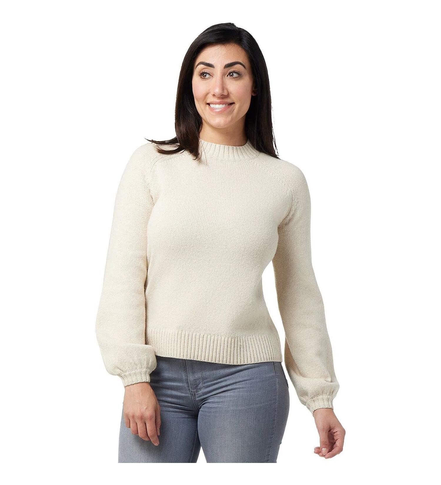 Smartwool Cozy Lodge Bell Sleeve Sweater - Women's Natural Heather Large - Buy Online on GoSupps.com