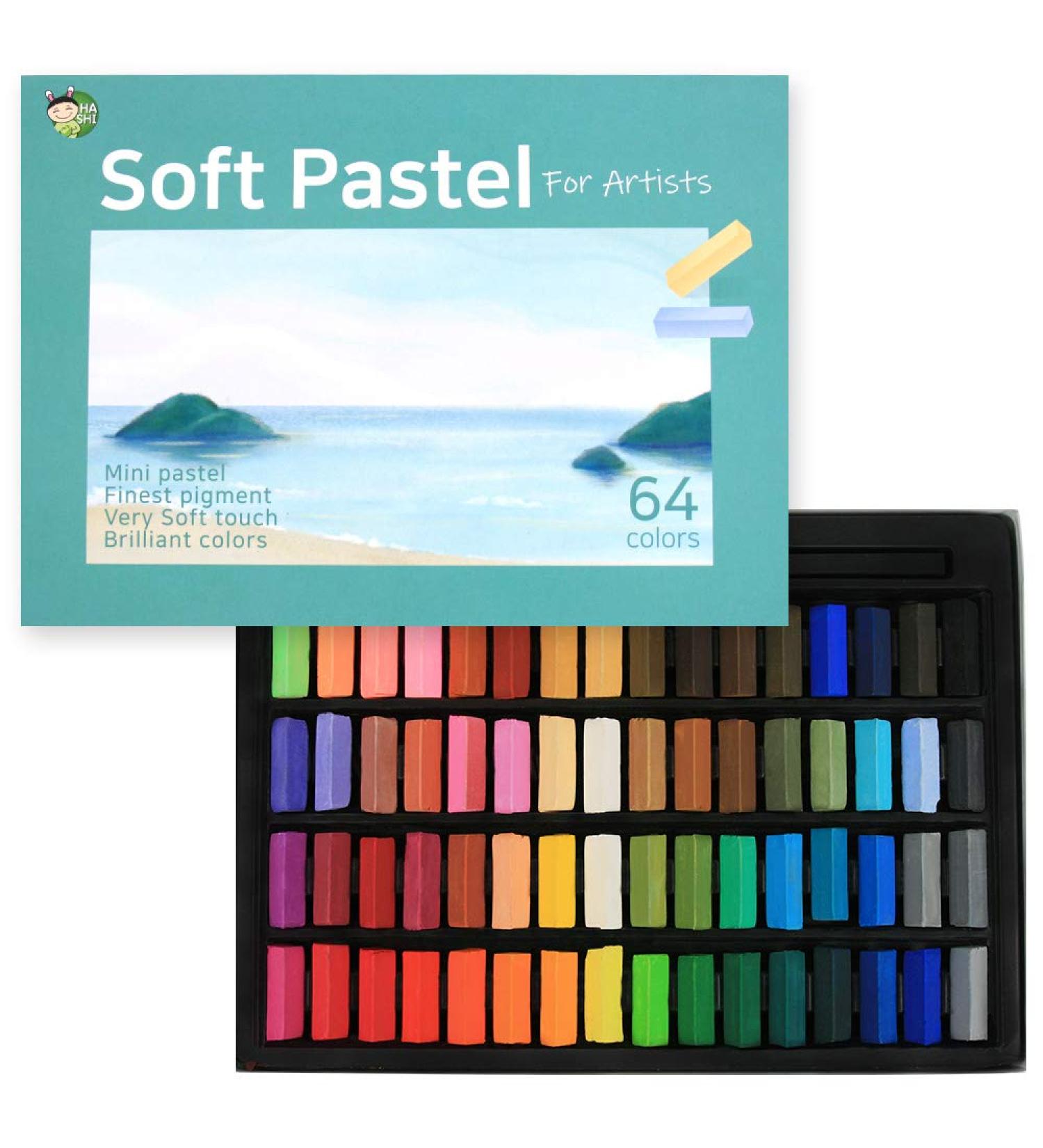 HA SHI Soft Chalk Pastels 64 Colors - Non-Toxic Drawing Media for Artists and Kids - Buy Online on GoSupps.com