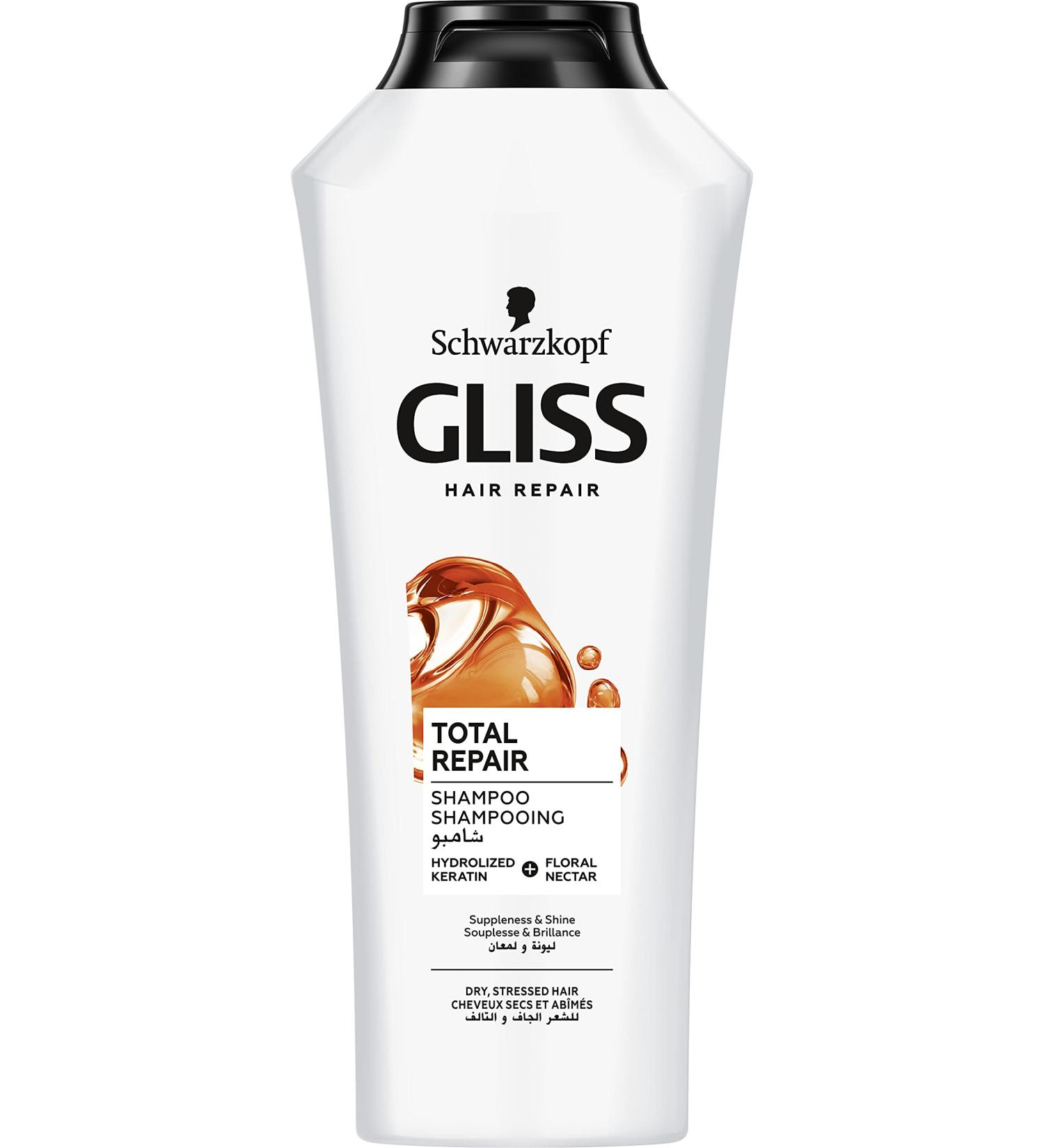 Gliss Total Repair Shampoo with Liquid Keratin - 250ml