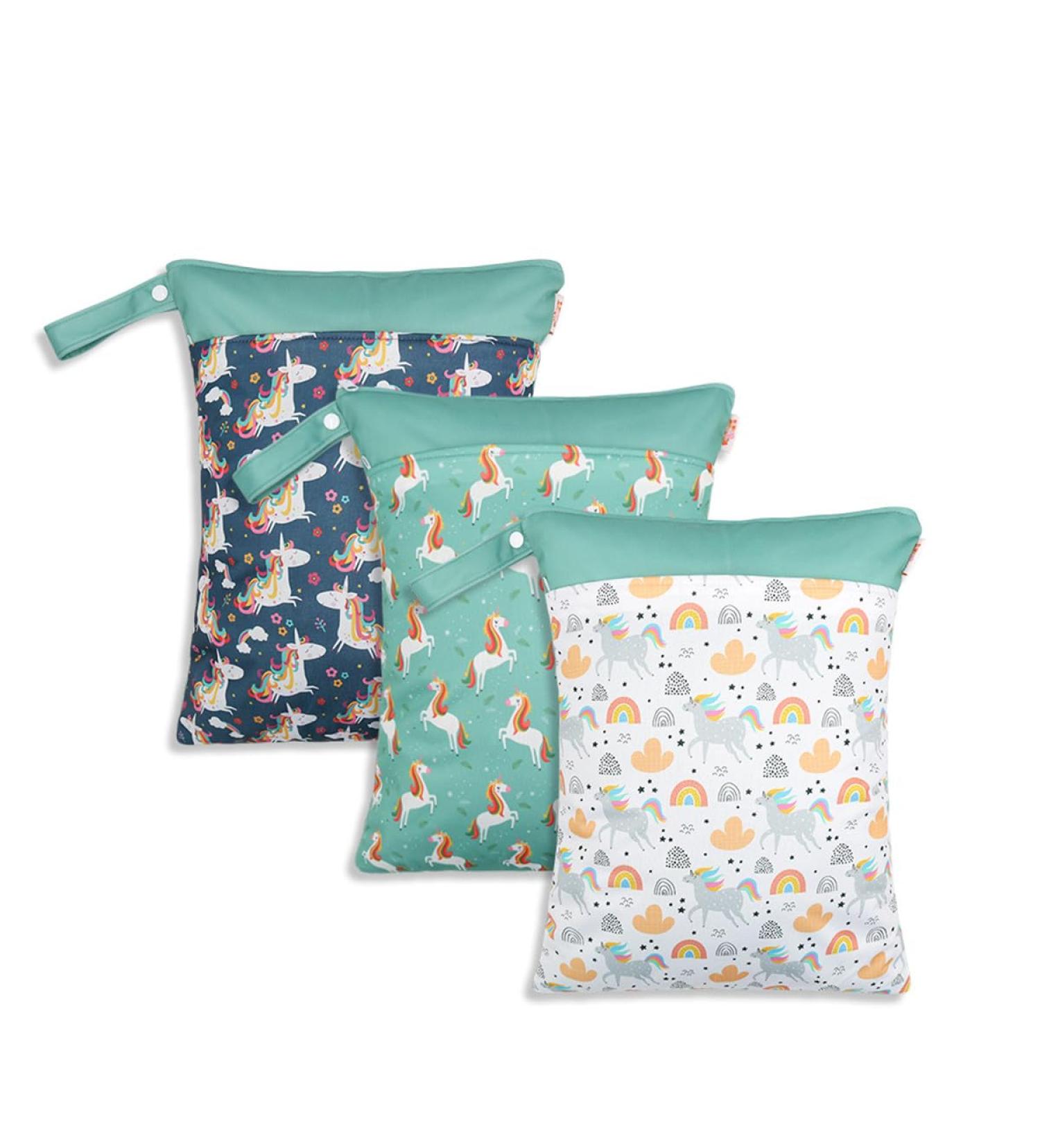 Daysskk 3-Piece Waterproof Diaper Bag Wet Bag Set for Girls | Zippered Laundry Bag for Daycare & Swimming (30x40 cm) - Perfect for Kindergarten! - Buy Online on GoSupps.com