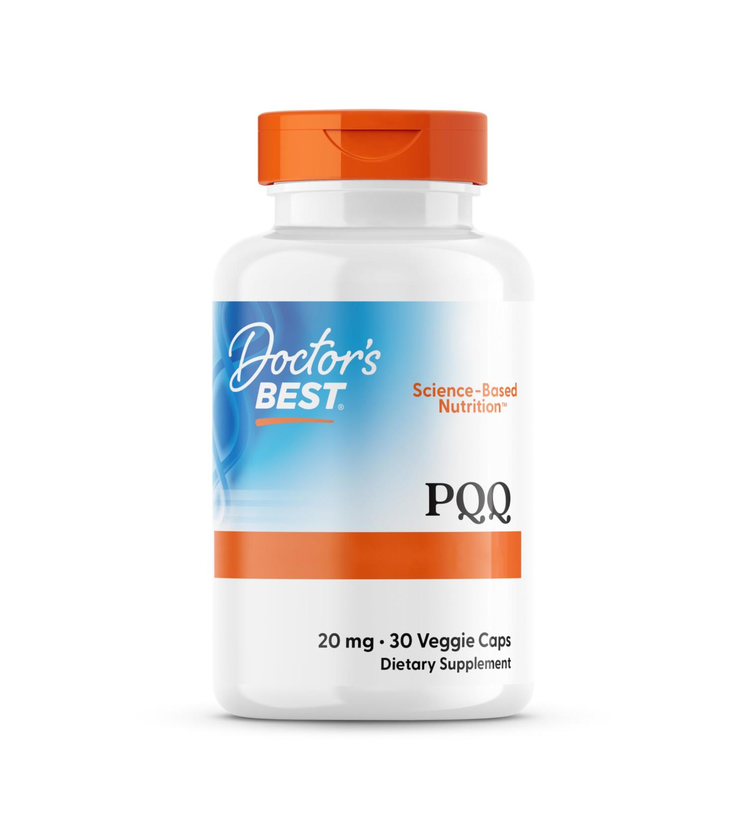 Doctor's Best PQQ (Pyrroloquinoline Quinone) with BioPQQ 20 mg 30 Vegetable Capsules High Dosed Soy Free Gluten Free Non-GMO - Buy Online on GoSupps.com