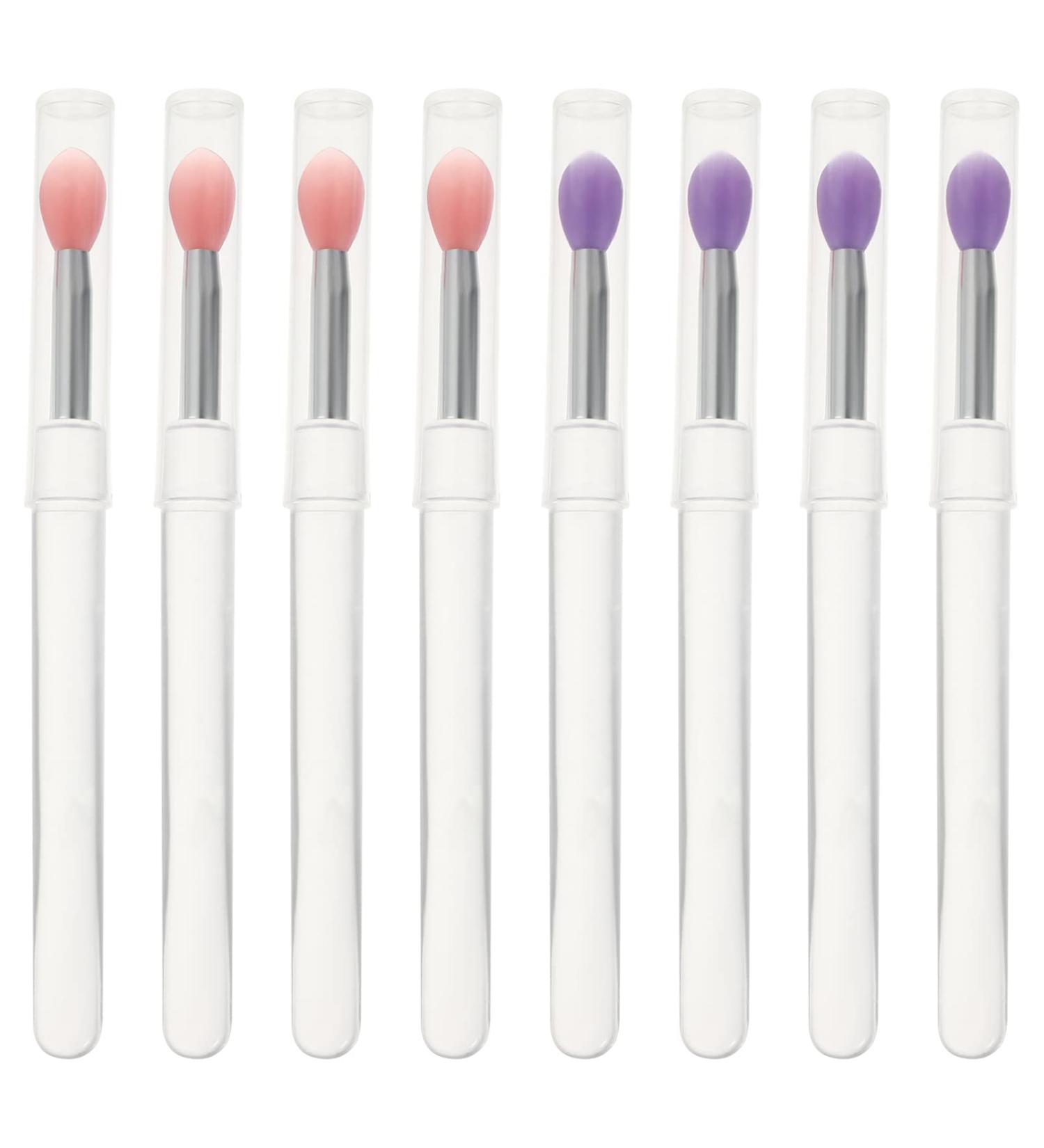 KALLORY 8pcs Professional Convenient Portable Eyeshadow Eyeshadow Silicone Makeup Lipstick 10.7X0.8X0.8CM Assorted Color - Buy Online on GoSupps.com