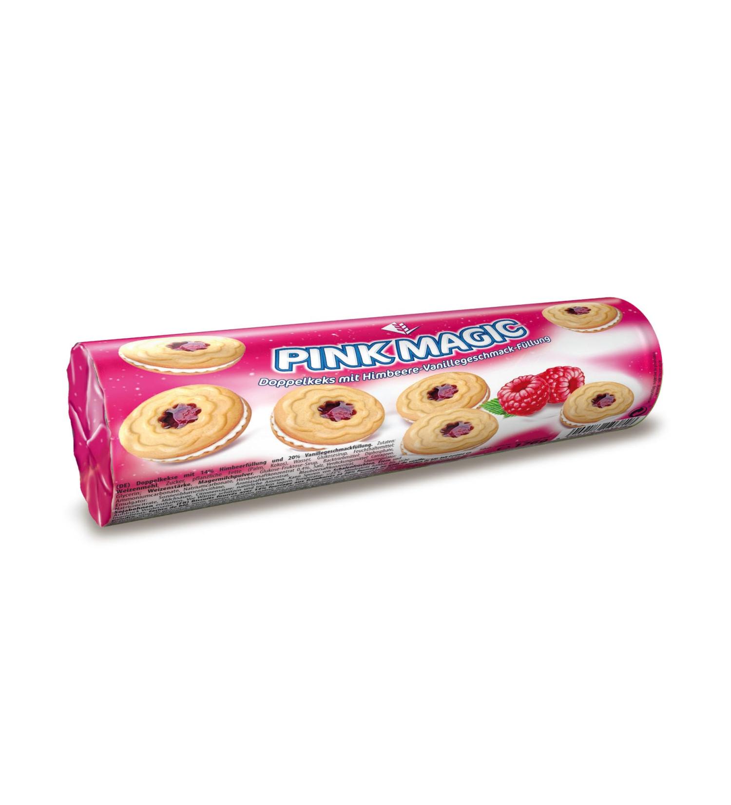 PINKMAGIC double biscuit with raspberry-vanilla flavour filling 176g 176 g (1 pack)