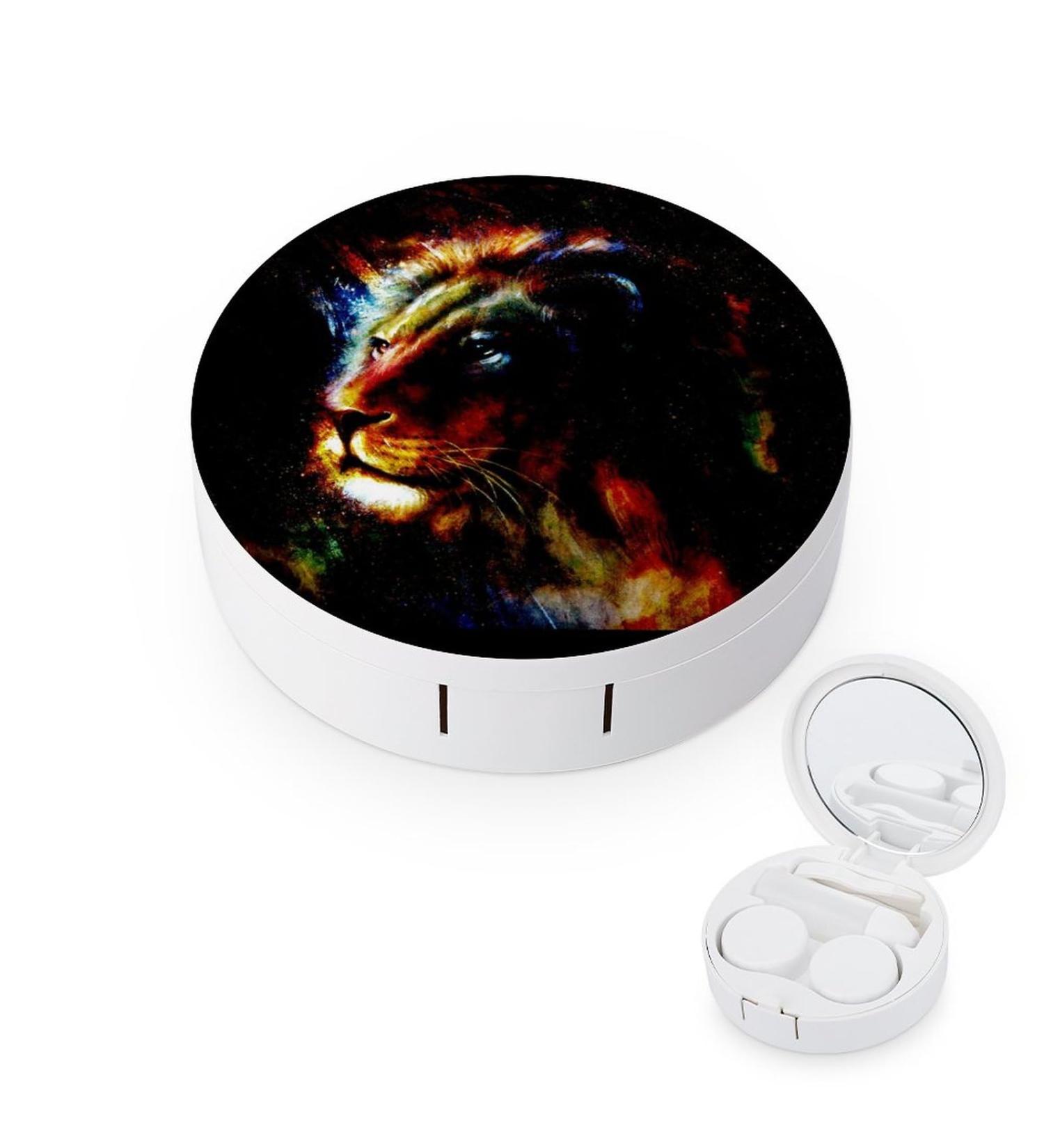 Buy Blacklight Lion Contact Lens Case - Portable Travel Box with Mirror | International Shipping Available - Buy Online on GoSupps.com