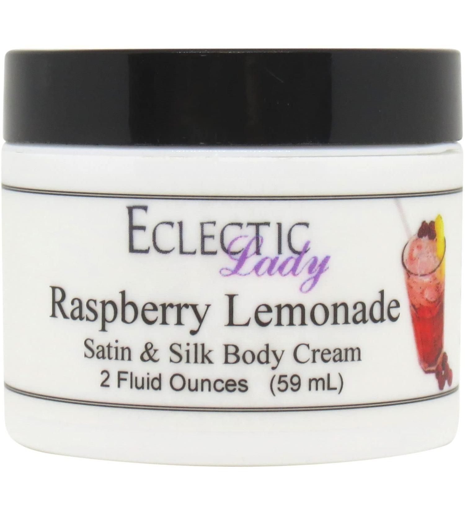 Eclectic Lady Raspberry Lemonade Body Cream - 2 oz Satin & Silk Lotion | Shea Butter Aloe Vitamin E - Handcrafted in USA | Phthalate-Free - Buy Online on GoSupps.com