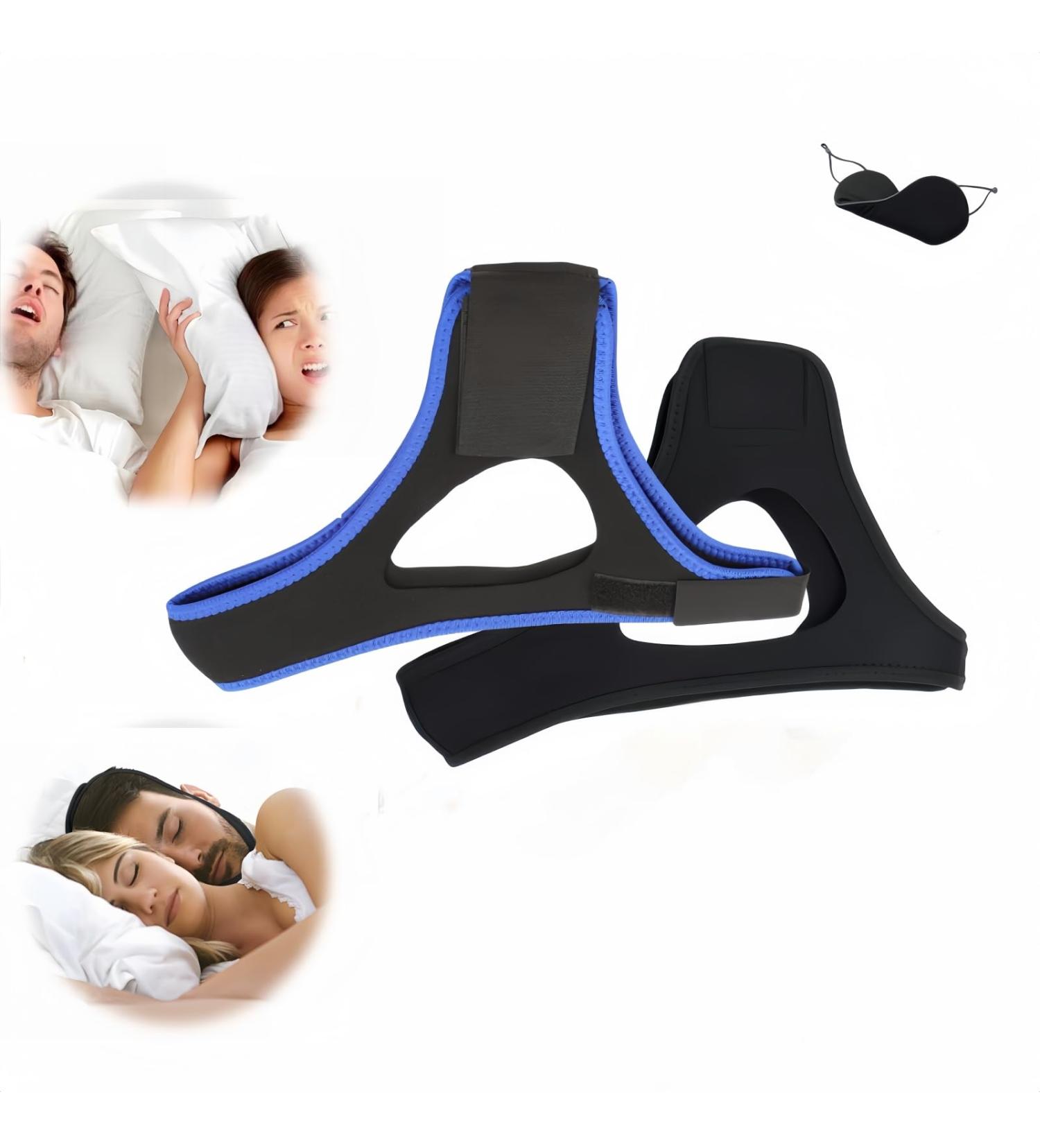 Buy Anti-Snoring Chin Strap for Better Sleep | Jaw Strap - Keep Mouth Closed Overnight (Blue+Black - Buy Online on GoSupps.com