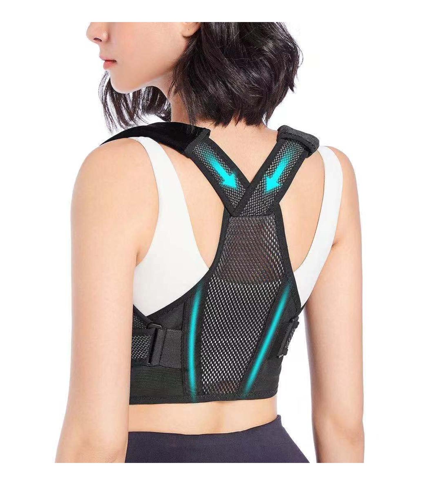 Posture Corrector for Men & Women - Adjustable Upper Back Brace for Pain Relief | Improve Posture & Comfort (L: 28-40in - Buy Online on GoSupps.com