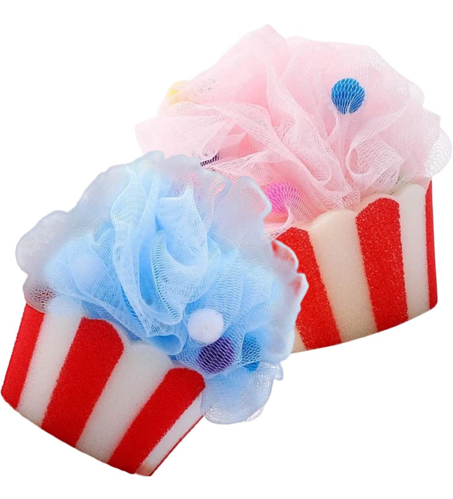 FRCOLOR 2pcs Cartoon Bath Balls | Exfoliating Loofah & Net Sponge for Men & Kids | Shower Pouf & Body Scrubber - Buy Online on GoSupps.com