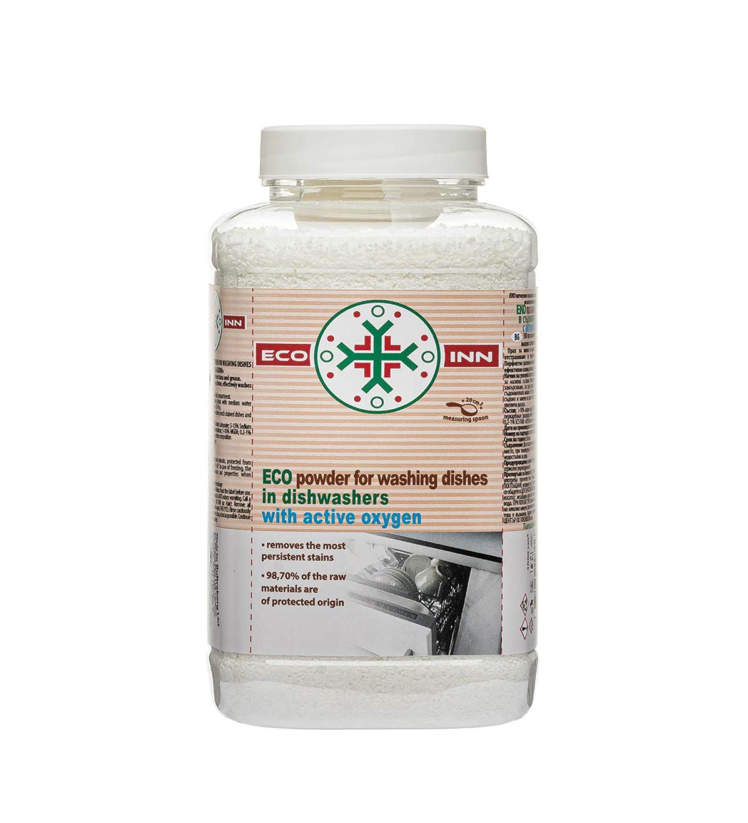 Eco powder for washing dishes in dishwashers with active oxygen 1000 g