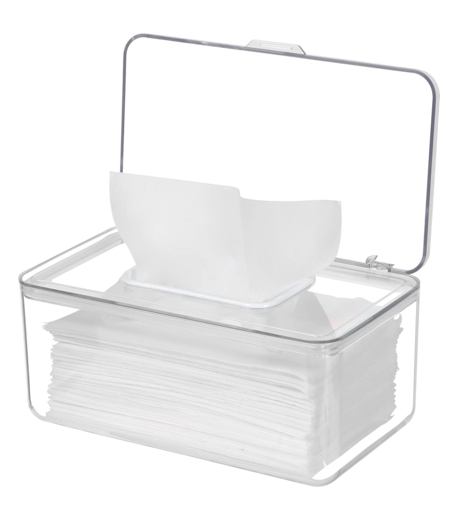 NOVWANG Clear Wipes Dispenser - Large Capacity Holder for Baby & Adult | Sealing Design, Non-Slip, Easy Open/Close | Fresh & Hygienic Wipes Container - Buy Online on GoSupps.com