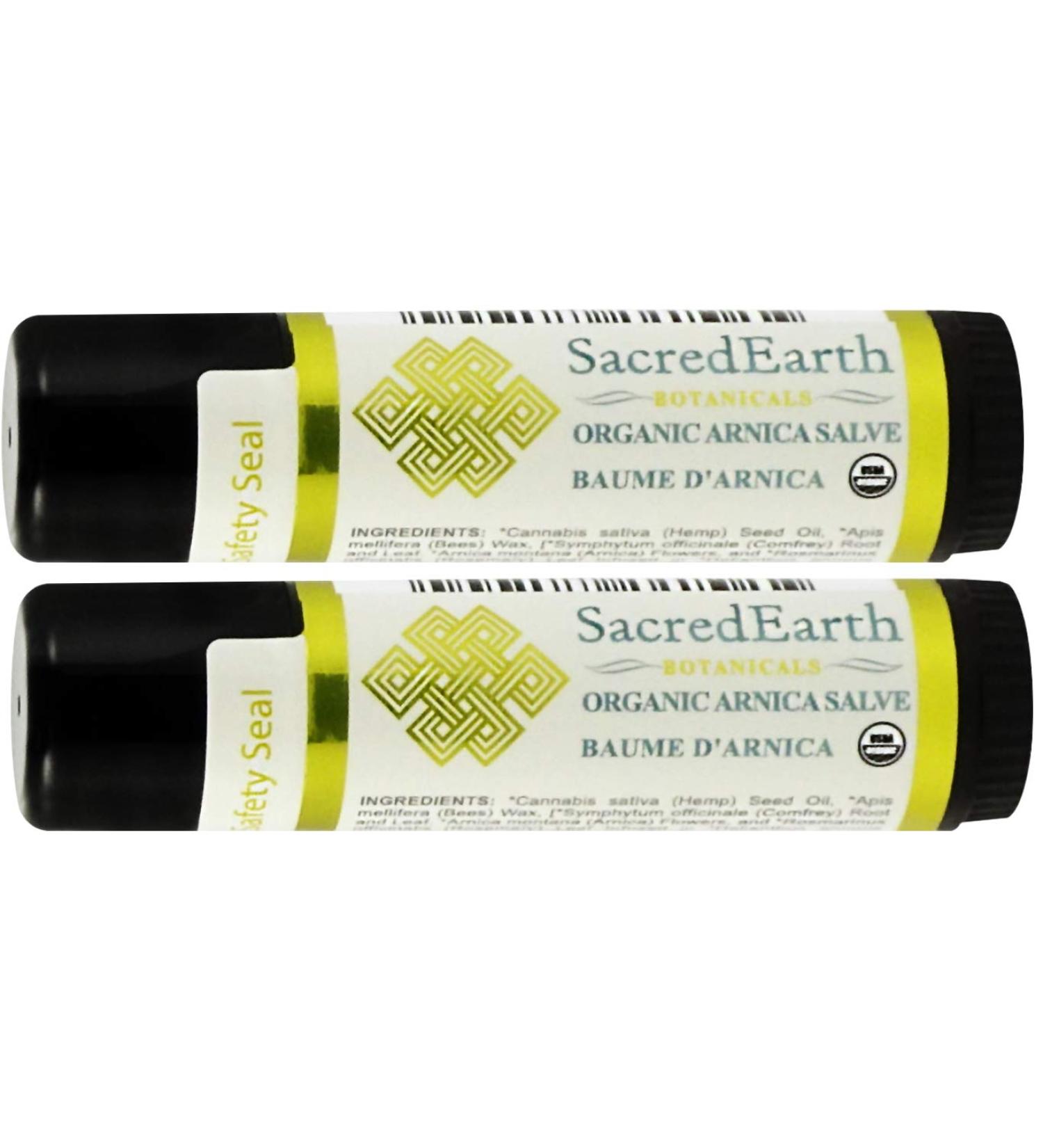 Organic Arnica Salve Single (2-Pack) by Sacred Earth Botanicals | Natural Pain Relief - Buy Online on GoSupps.com