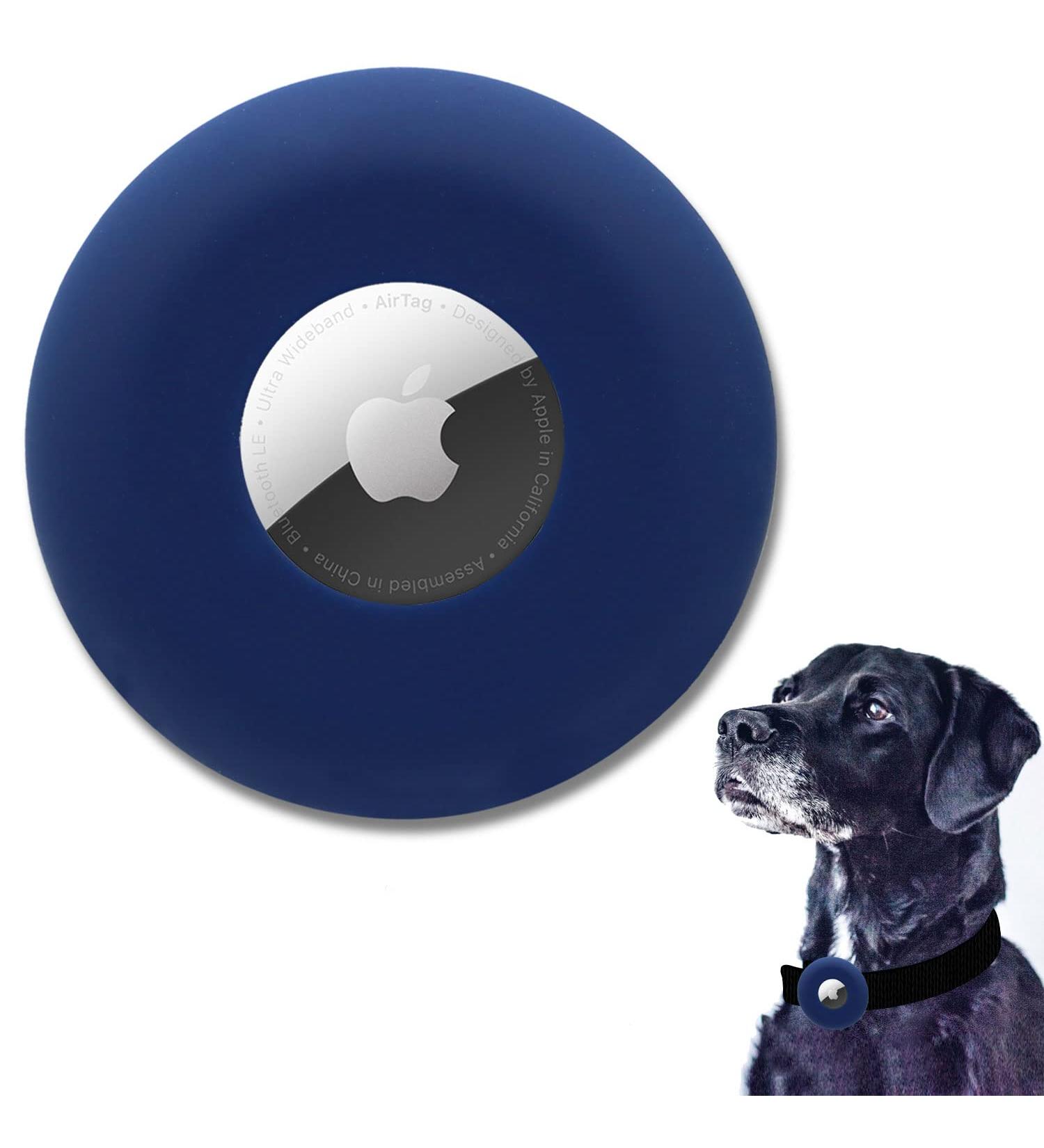 Buy Linteker Silicone Protective Cover for Apple Airtag | GPS Pet Collar Case for Dogs & Cats - Blue - Buy Online on GoSupps.com