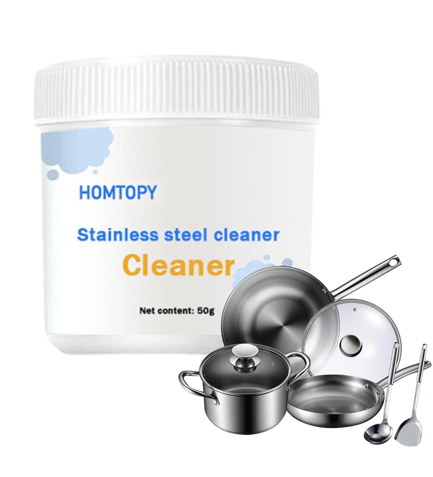 Cookware Cleaning Powder | Stove Cleaning Stainless Steel Pan Cleaner - Stove Rust Pan Stainless Steel Pan Cleaner and Pot Scale Remover for Cookware Stove Lxury - Buy Online on GoSupps.com