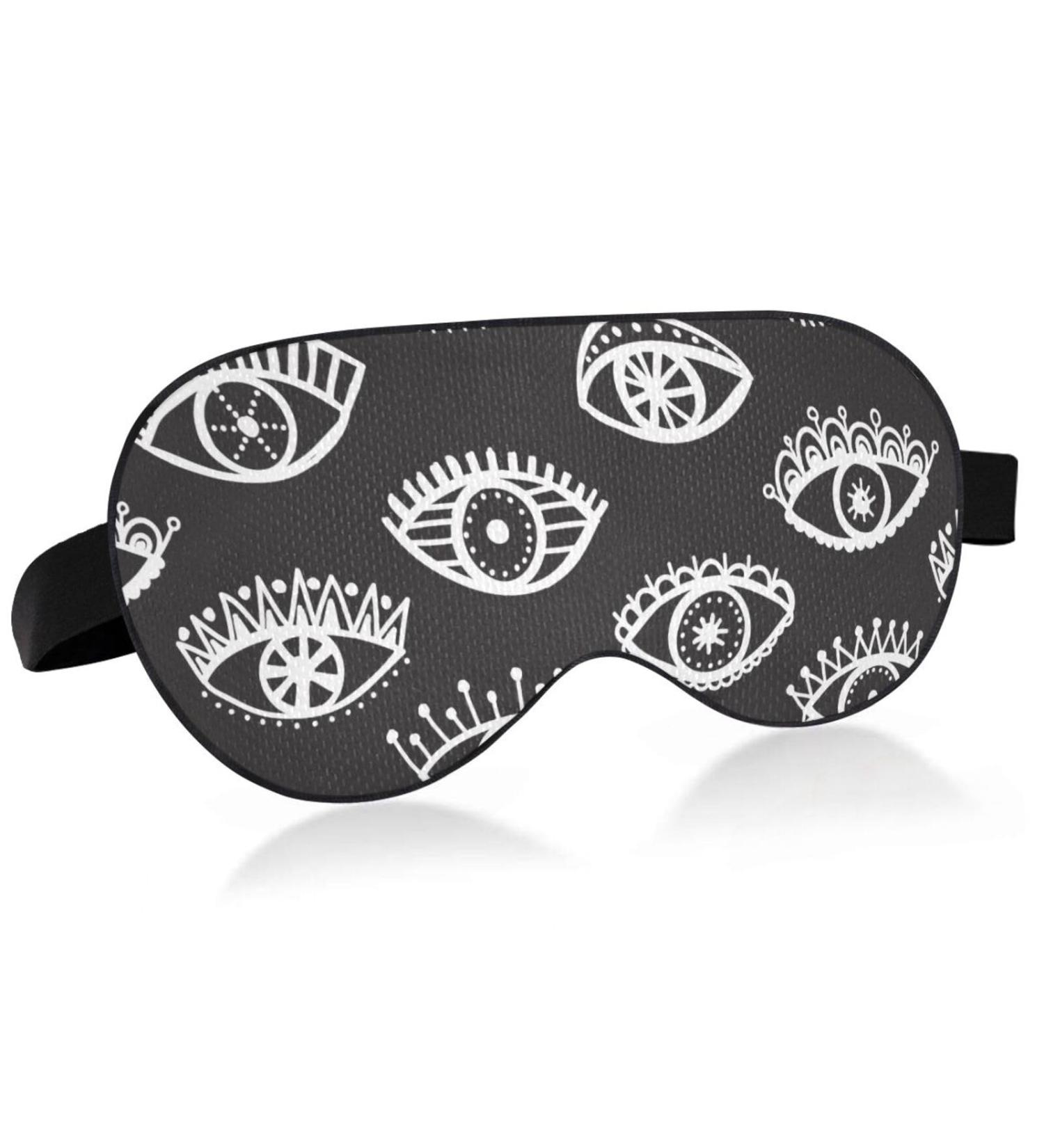 Haskirky Light Blocking Eye Mask - Breathable & Adjustable for Men and Women | Ideal for Travel, Yoga, Meditation, Office Deep Sleep | Comfortable Ethnic Tribal Design - Buy Online on GoSupps.com