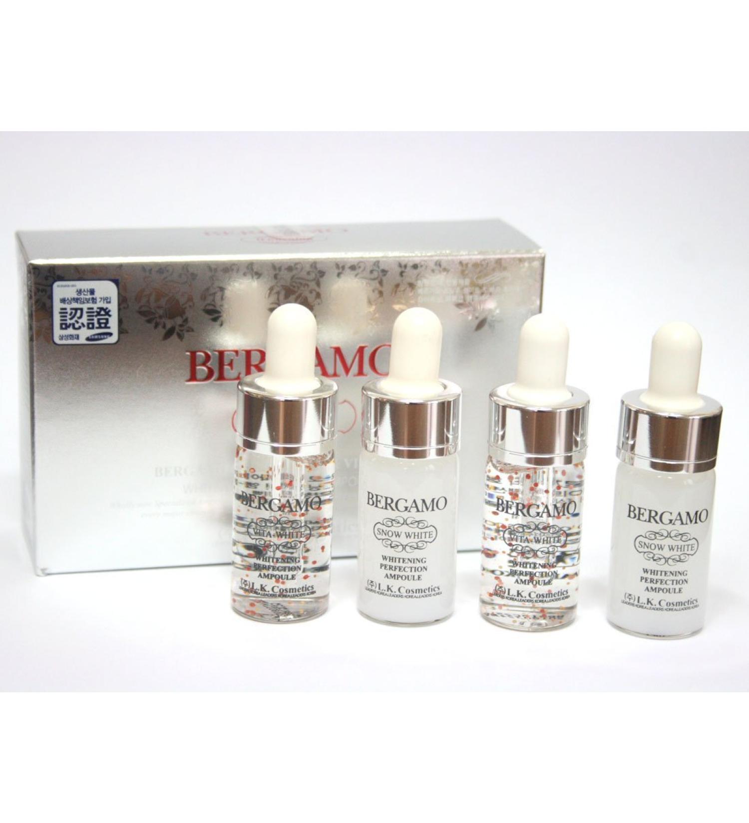 BERGAMO / Snow White & Vita Whitening Perfection Ampoule 13ml 4EA / Korean cosmetics