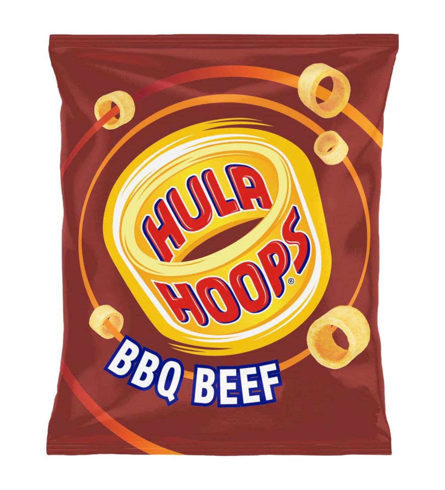 Hula Hoops Big Hoops BBQ Beef Crisps 70g-Food
