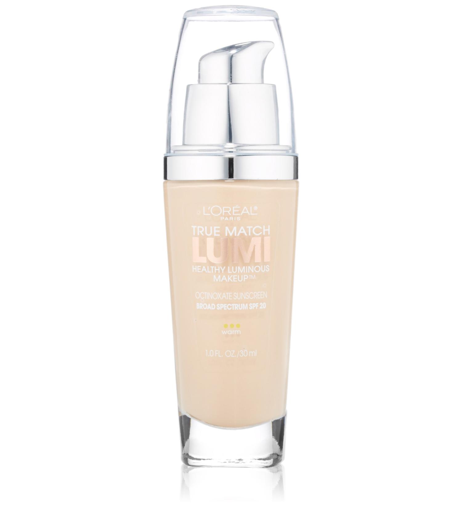 L'Oreal True Match Healthy Luminous Makeup SPF 20 - W1-2 PorcelainLight Ivory 1 fl oz - Buy Online on GoSupps.com