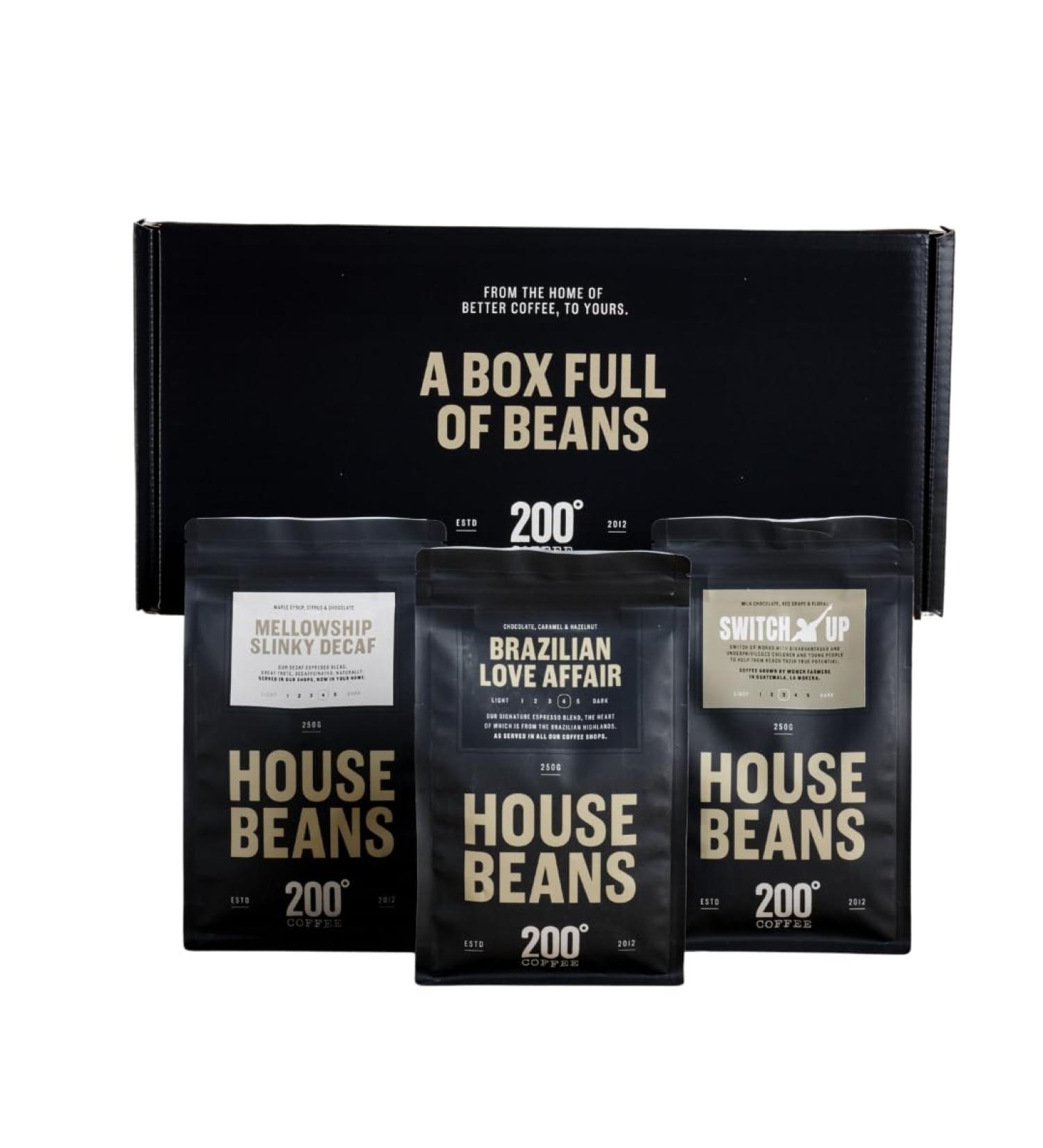 200 Degrees Mixed House Beans Coffee Gift Box