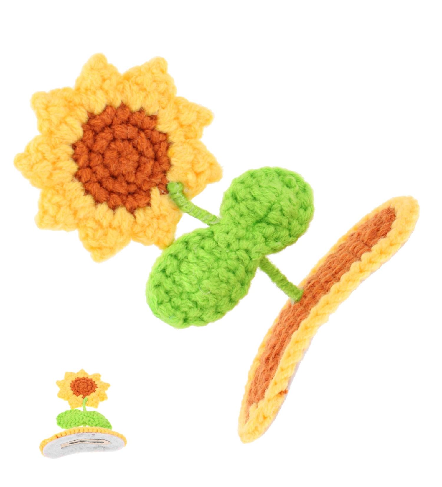 FRCOLOR Flower Clips for Women Decorative Hair Pin Sunflower Hair Clip Aesthetic Hair Accessories Boho Hair Accessories Hair Clips Cute Hair Clip Handmade Accessories Yarn Iron Child - Buy Online on GoSupps.com