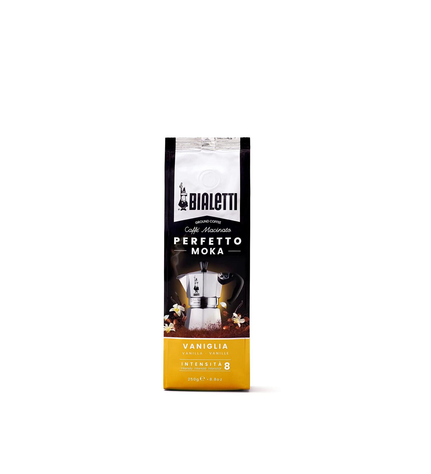 Bialetti Perfetto Moka Vaniglia - Medium Roast Ground Coffee with Vanilla Aroma 250g Bag | International Shipping - Buy Online on GoSupps.com
