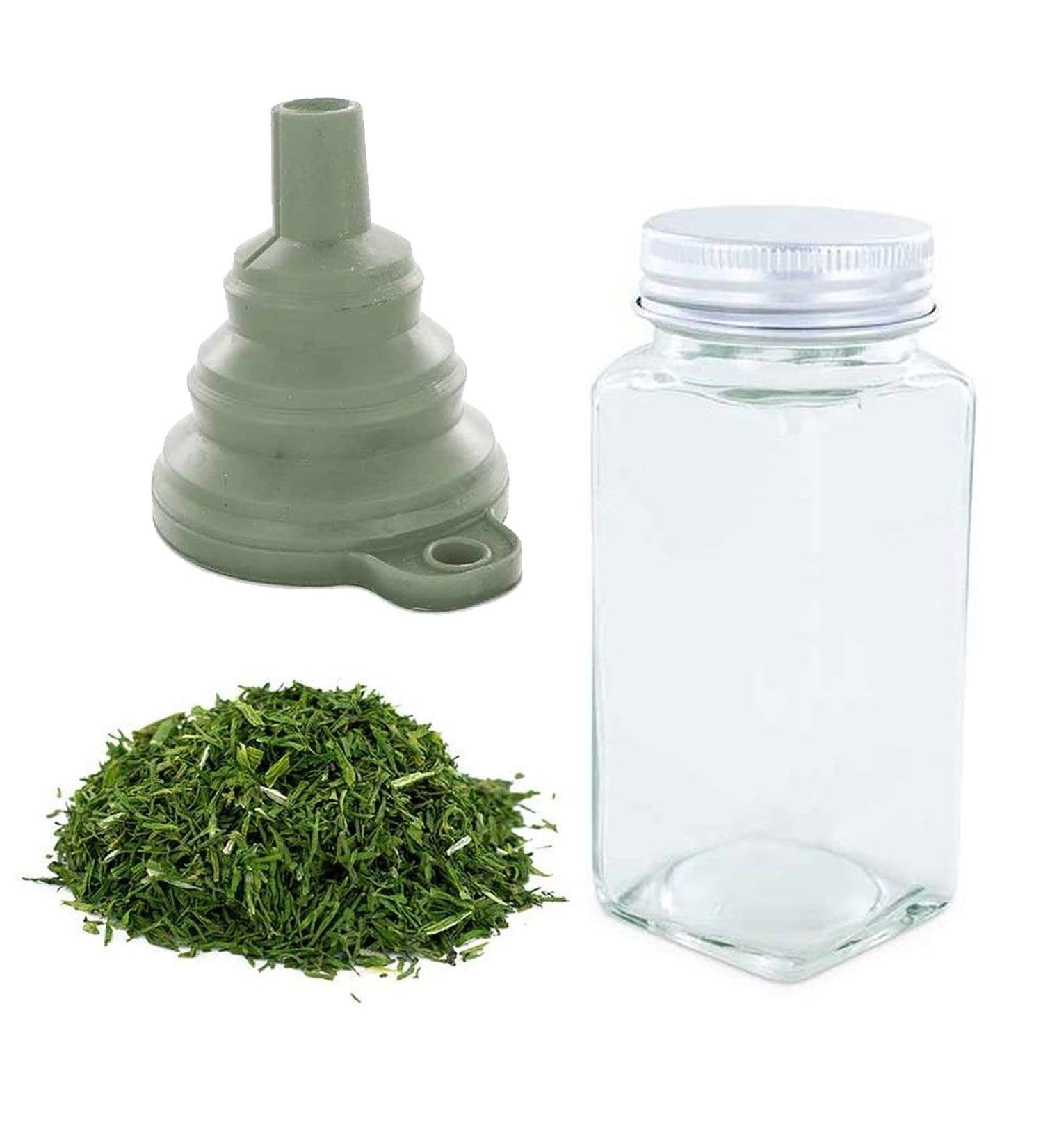 Spice Powder Bottle + Funnel + Organic Dill 15g - Buy Online on GoSupps.com