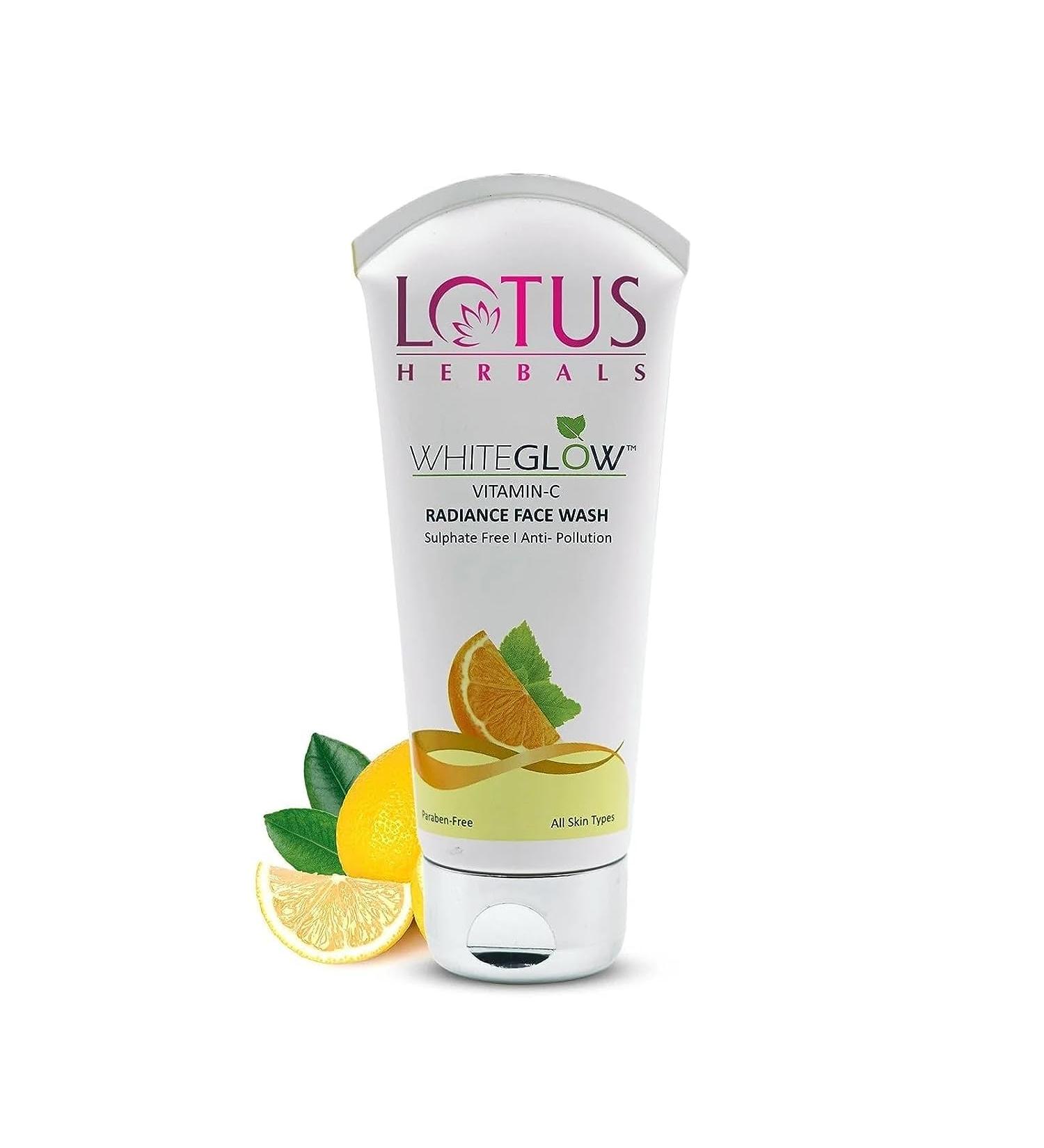 Lotus Herbals WhiteGlow Vitamin C Radiance Face Wash For dark spots and dull skin Antipollution 100g - Buy Online on GoSupps.com