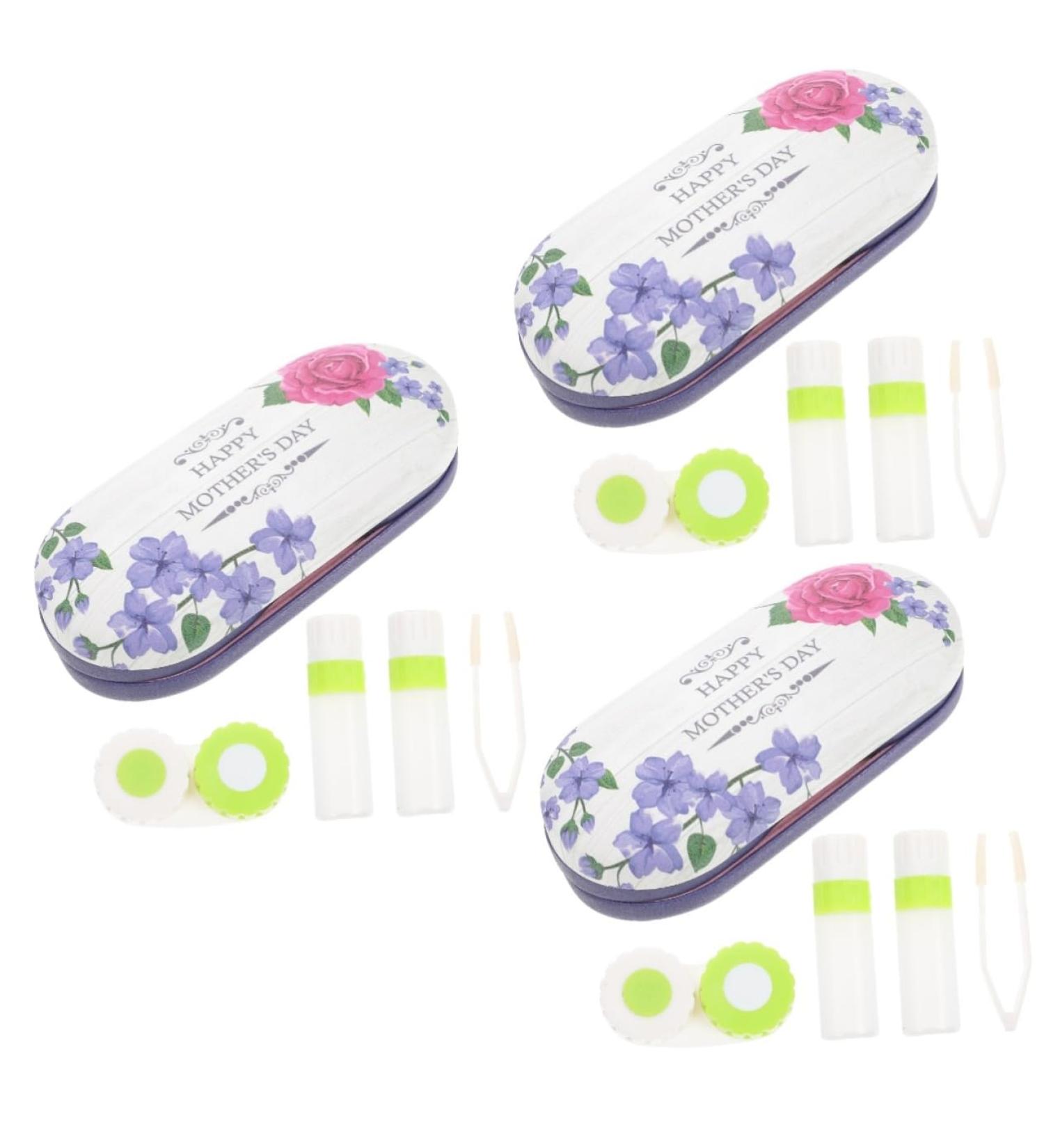 Buy Solustrie Tweezers & Double-Layer Glasses Case - Portable PU Leather Storage Box for Outdoor Trips - 3 Sets Available - Buy Online on GoSupps.com