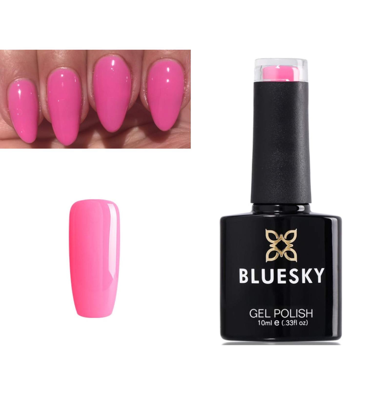 Bluesky PINK Gotcha Deep Hot Pink Sparkle 80522 Nail Gel Polish UV LED Soak Off 10ml