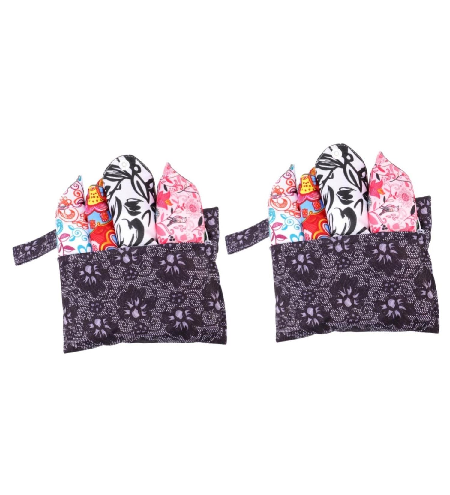Minkissy 8 Pack Washable Menstrual Pads | Reusable & Comfortable Period Pads for Women - Buy Online on GoSupps.com