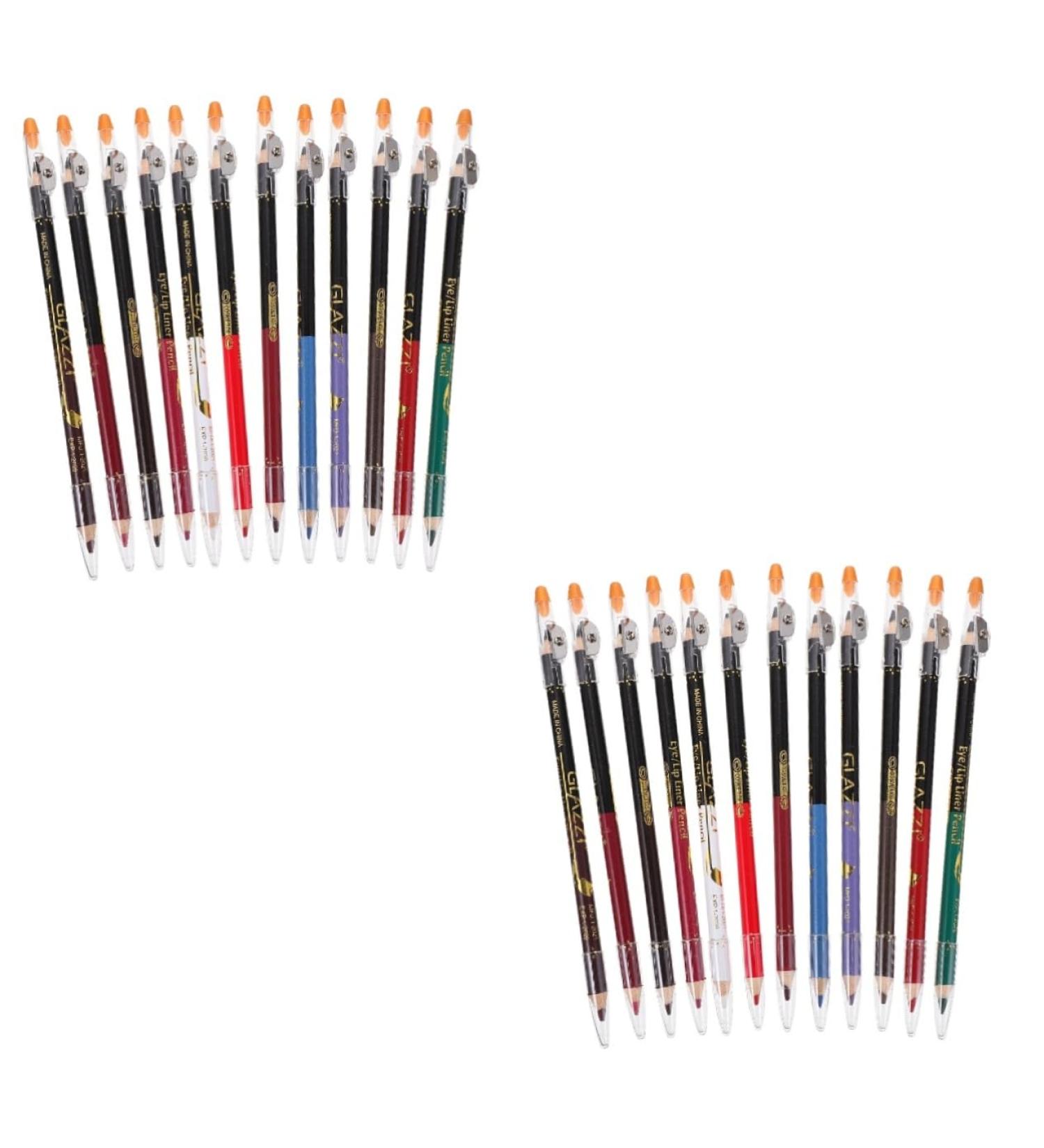 Beavorty Brow Pencil 24 pcs lip liner eyeliner eyebrow liner eyebrow pencil lip liner pen grey eyeliner lip plumper - Buy Online on GoSupps.com