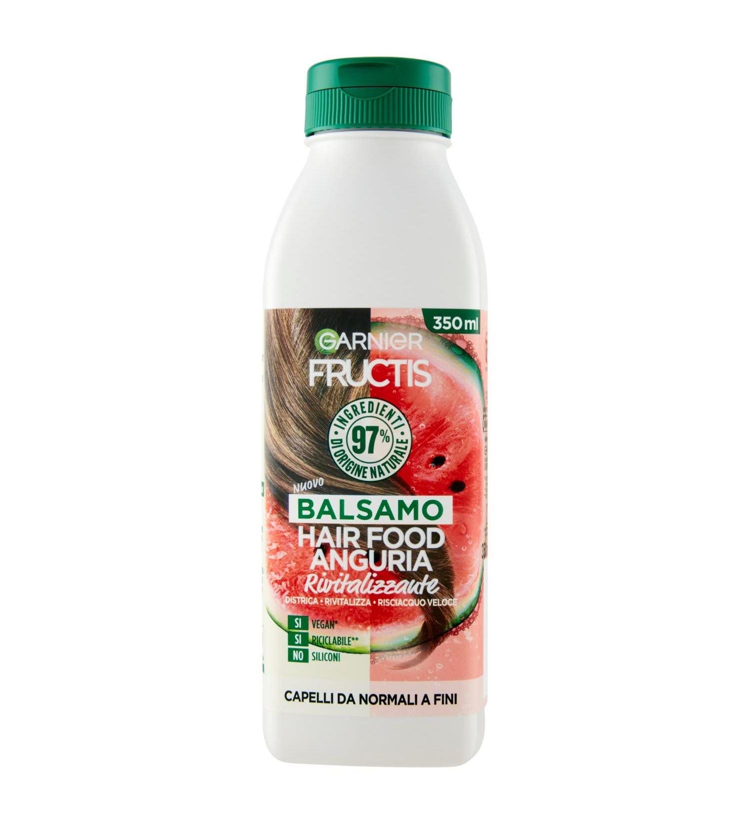 Garnier Fructis Hair Food Anguria Revitalizzante - 97% Natural Hair Conditioner Silicone Free Nourishing for Healthy Hair - Buy Online on GoSupps.com