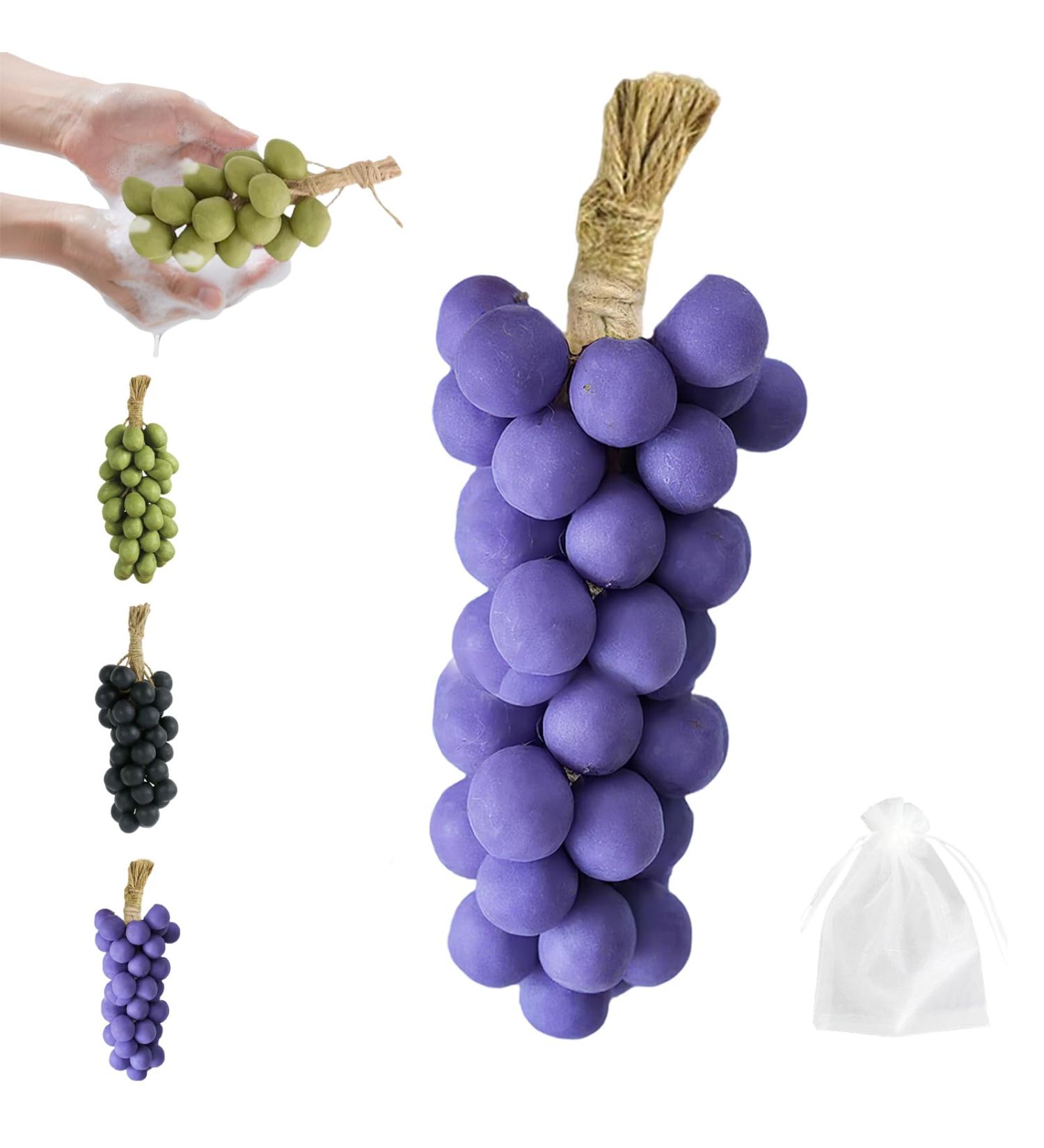 Grape Soap On A Rope Savon Au Raisin Sur Une Corde Savon De Grappe De Raisin Fait Main Pour Douche Soins Hydratants Et Nourrissants Pour Le Lavage Du Visage/corps-D-40 - Buy Online on GoSupps.com