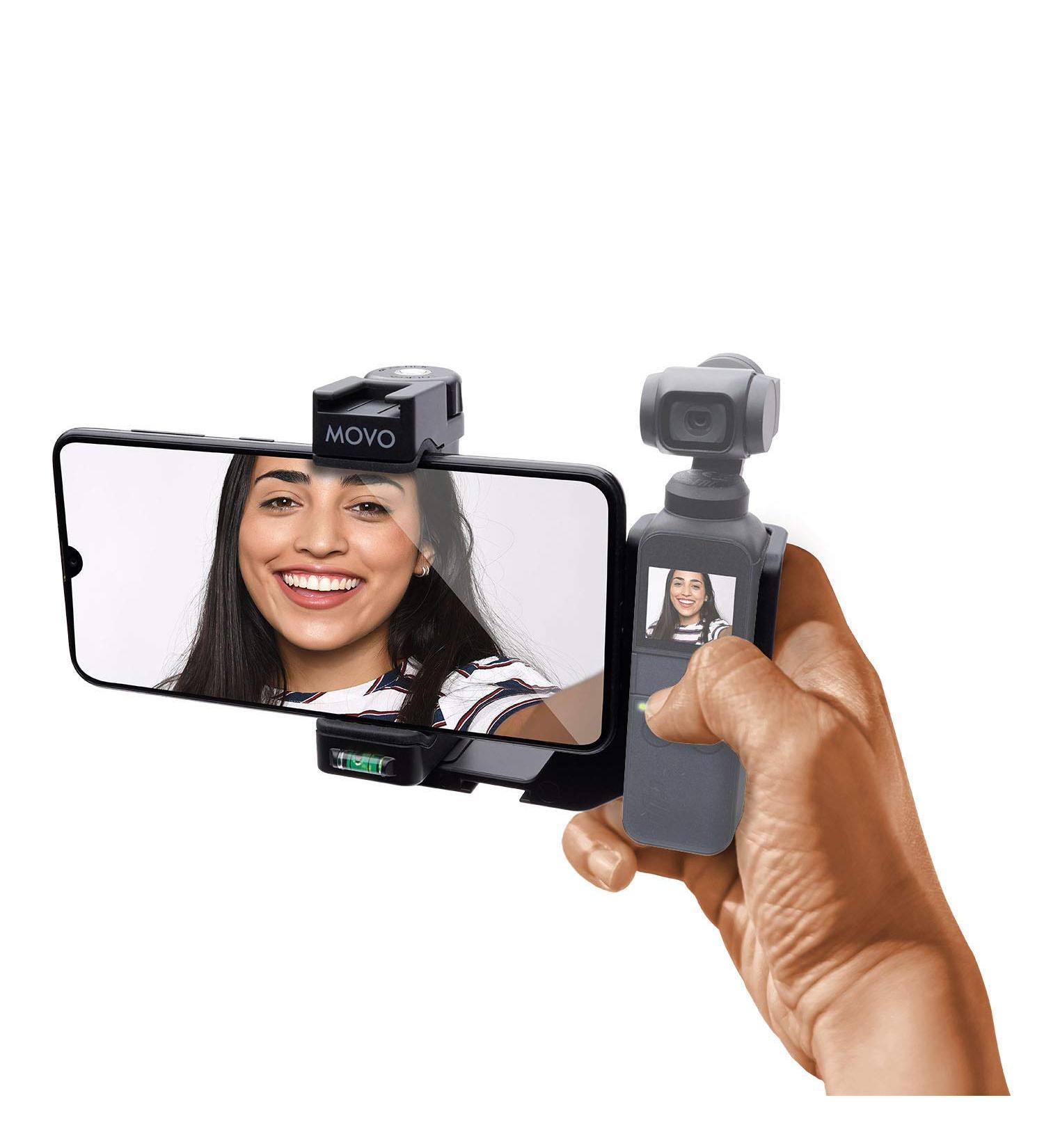 Movo OPR-50 Smartphone Video Rig for DJI OSMO Pocket 1 & 2 - Includes Smartphone Mount and 2X Shoe Mount - Phone Stabilizer for Video Recording with Microphone and Light support - Buy Online on GoSupps.com