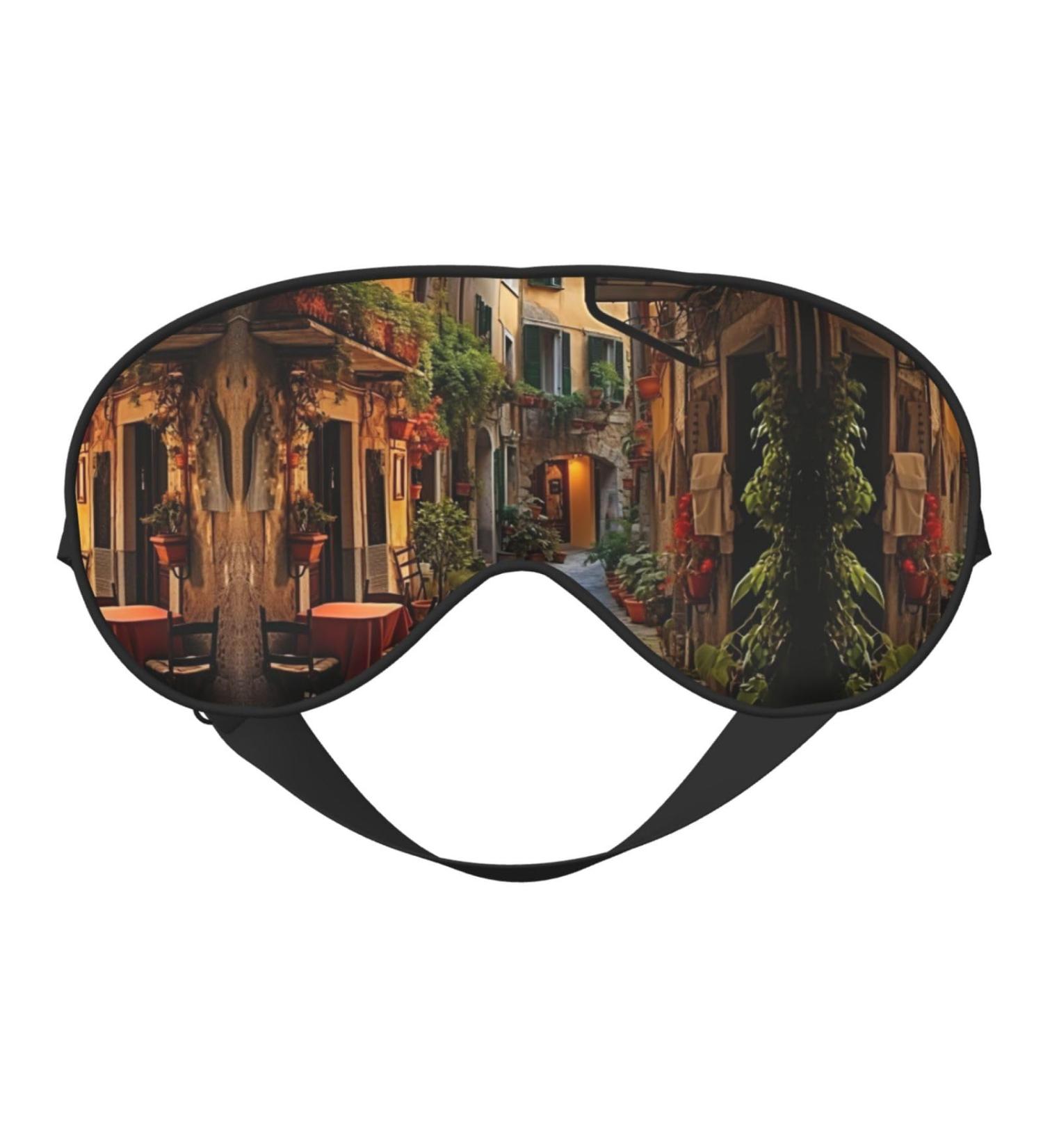 SSIMOO Italian Old Street Print Eye Mask | Ultra-Soft Light-Blocking | Optimal Comfort & Restful Sleep | International Shipping - Buy Online on GoSupps.com
