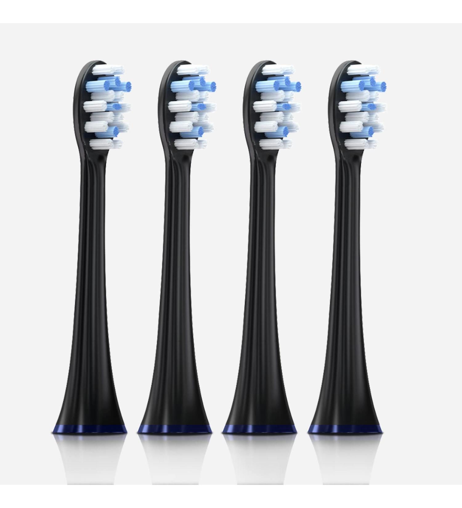 Electric Toothbrush Replacement Heads Pack of 4 Black
