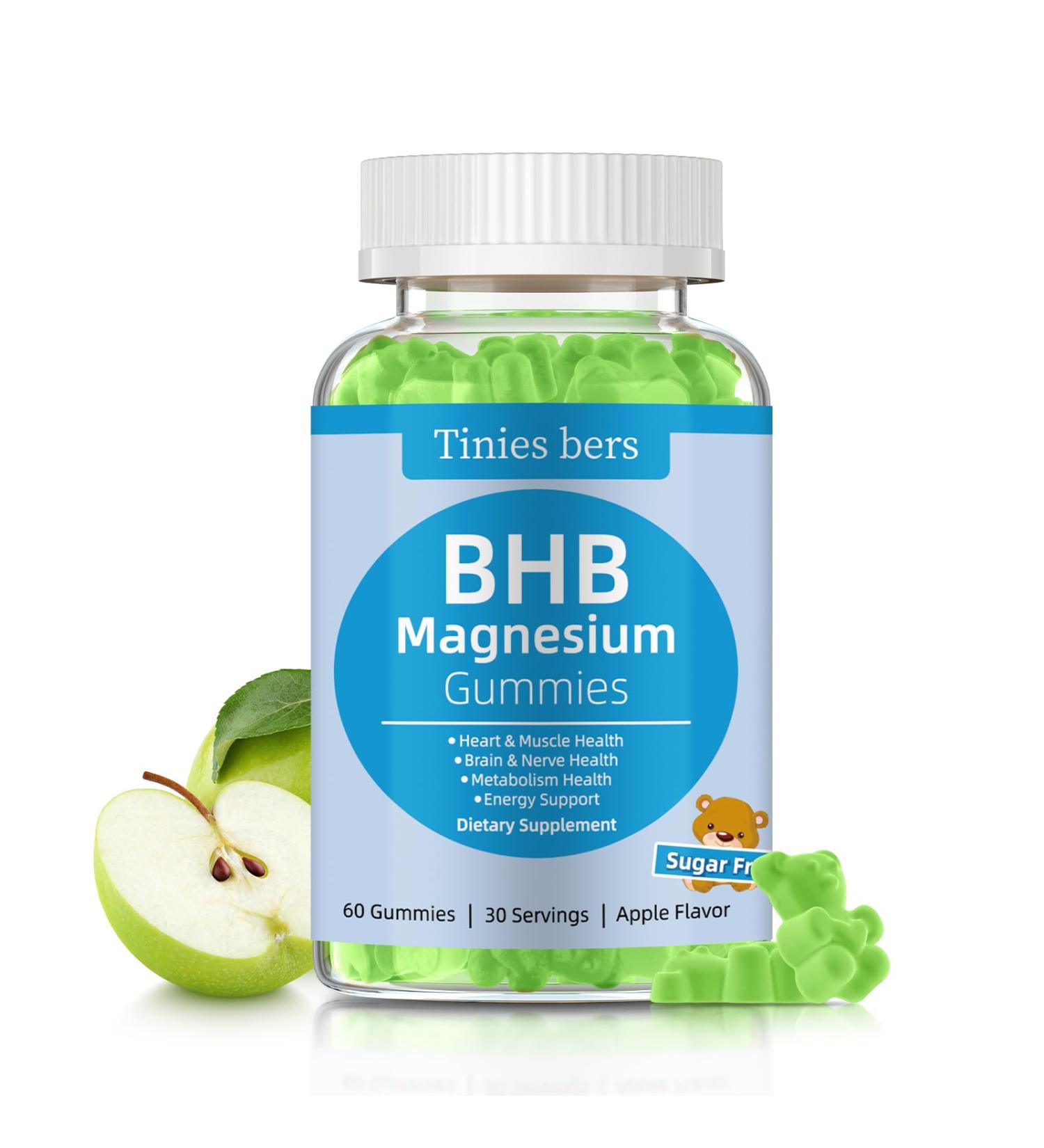 Magnesium BHB Gummies 1000mg for Adults Keto BHB Super Fuel for Energy Support Metabolic Health Brain Nerve Heart & Muscle Health Keto Support Gluten Free Non GMO Vegan Apple Flavor 60 60 Count (Pack of 1) - Buy Online on GoSupps.com
