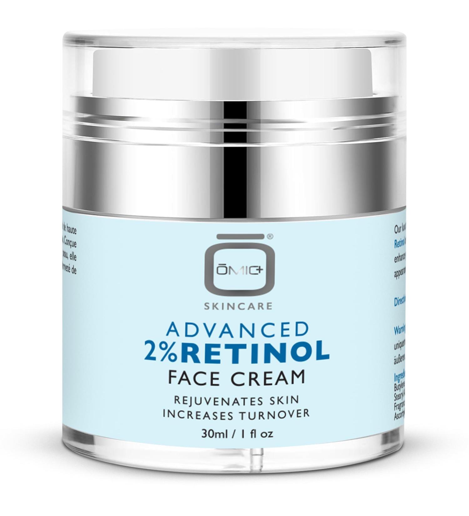 OMIC 2% Retinol Cream - Brightening Cream for Dark Spots - 30g / 1.6 oz - Moisturizing Beauty Cream for All Skin Types - Polishes Dull Skin & Restores Radiance - Buy Online on GoSupps.com