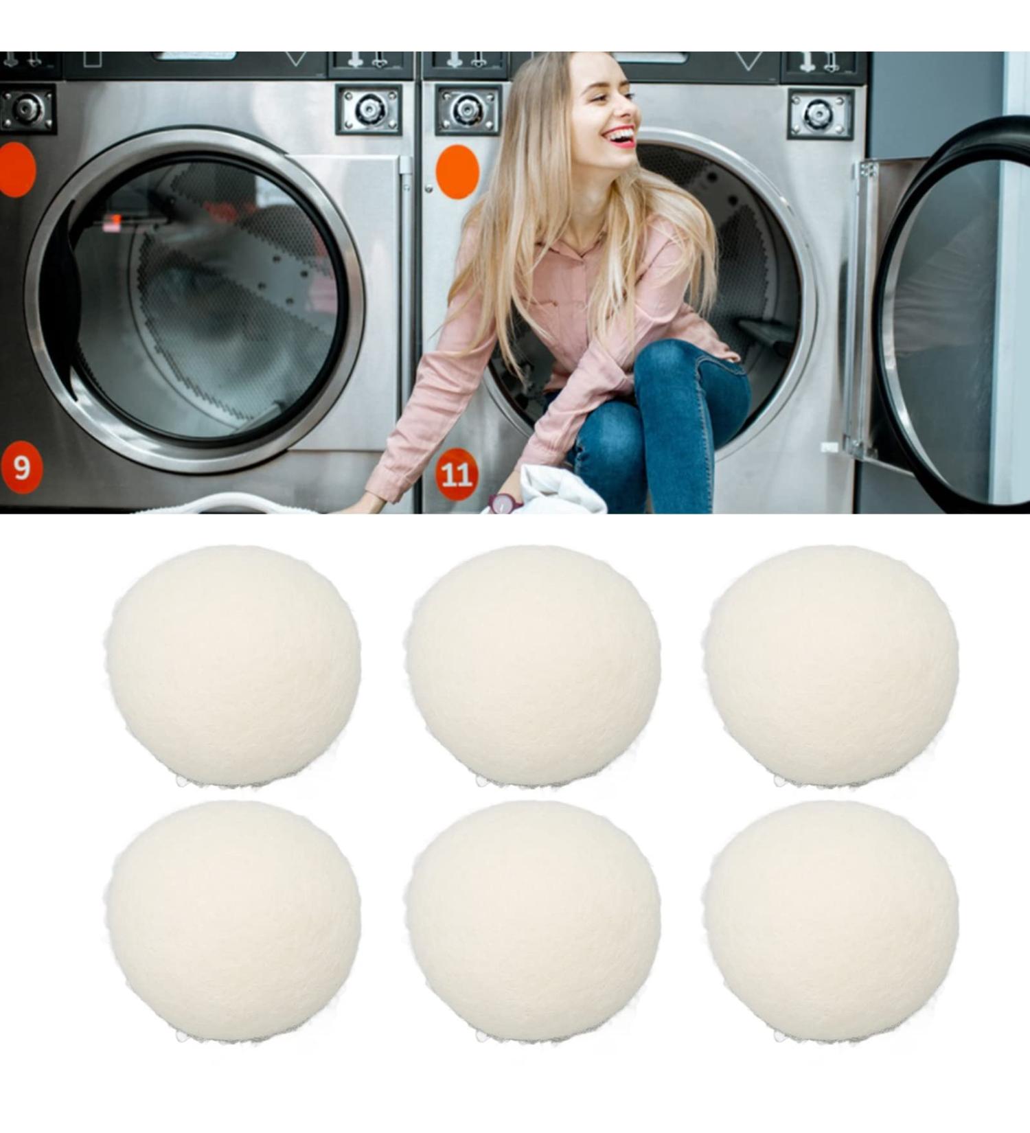 Wool Drying Balls Laundry Drying Balls 6pcs Wool Drying Balls Reusable Skin Friendly Static Reduction Time Saving Fabric Softener for Clothes Laundry (6cm) - Buy Online on GoSupps.com