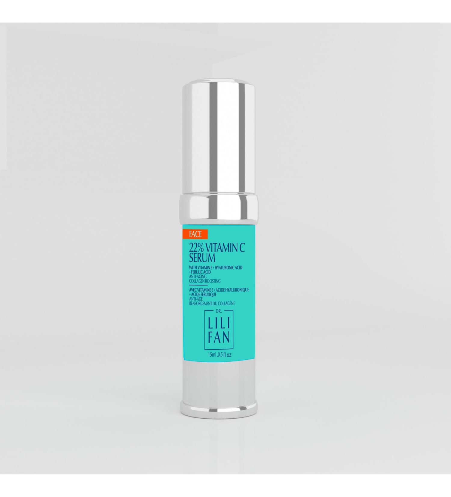 Buy Dr. Lili Fan Vitamin C Serum - Anti-Aging Brightening Facial Serum with Hyaluronic Acid & Vitamin E for Dark Spots - 0.5 fl oz - Buy Online on GoSupps.com