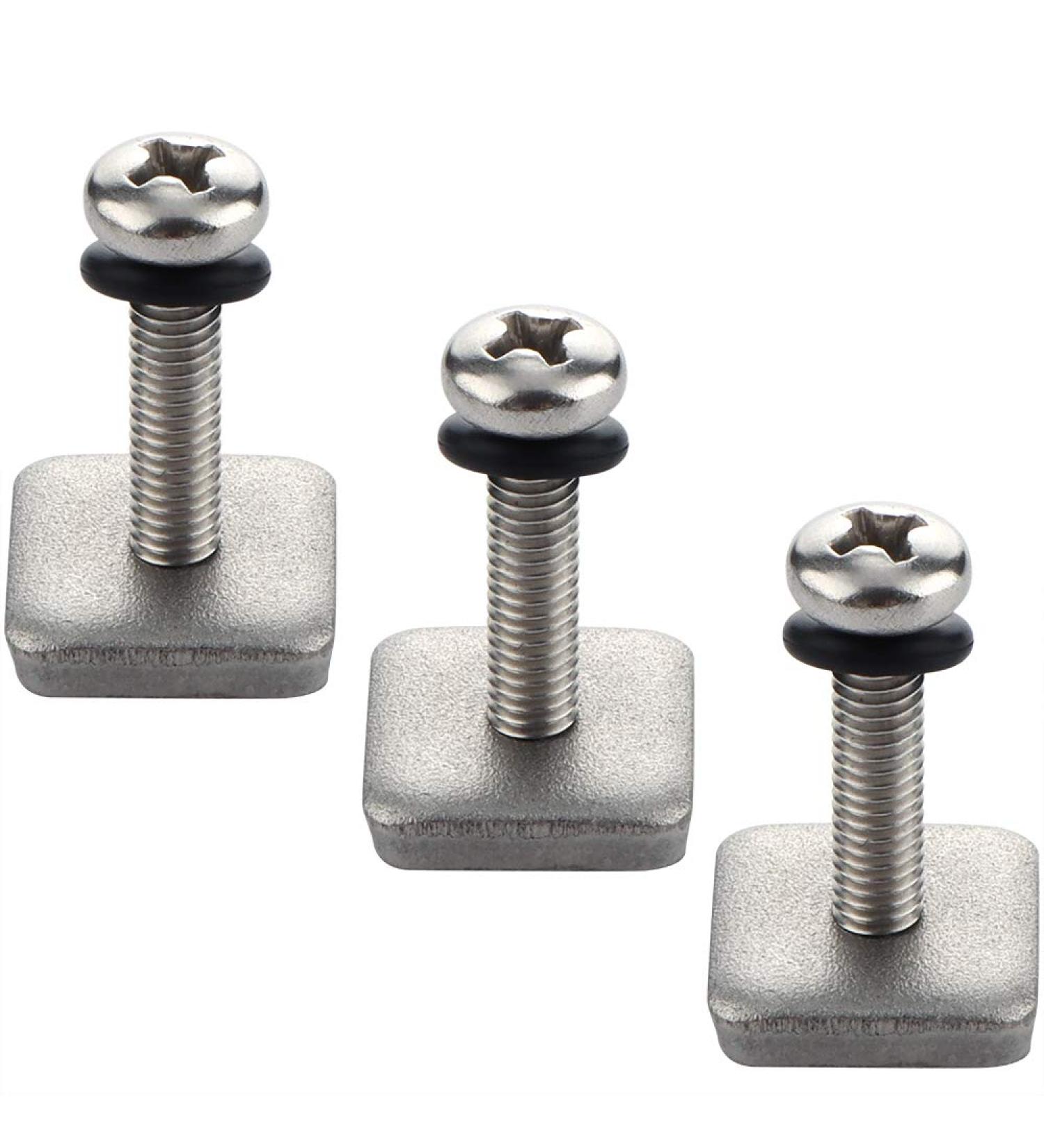 VTurboWay 316 Stainless Steel Fin Screw and Plate 3 Pack - M4 Screw for Surf Longboard and SUP, Fiberglass Single Fin - Buy Online on GoSupps.com