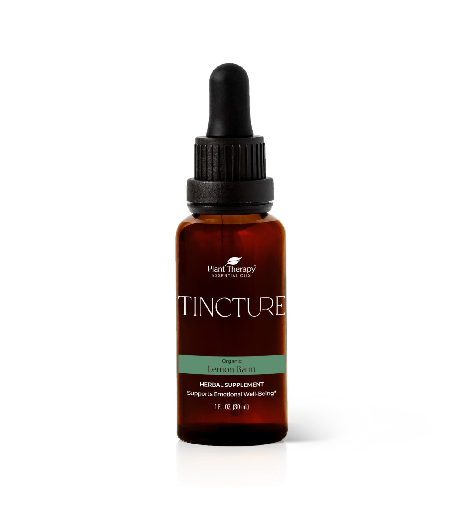 Buy Plant Therapy Organic Lemon Balm Tincture 30 mL - Vegan Non-GMO Gluten-Free Herbal Supplement for Emotional Balance & Digestive Comfort - Ships Internationally - Buy Online on GoSupps.com