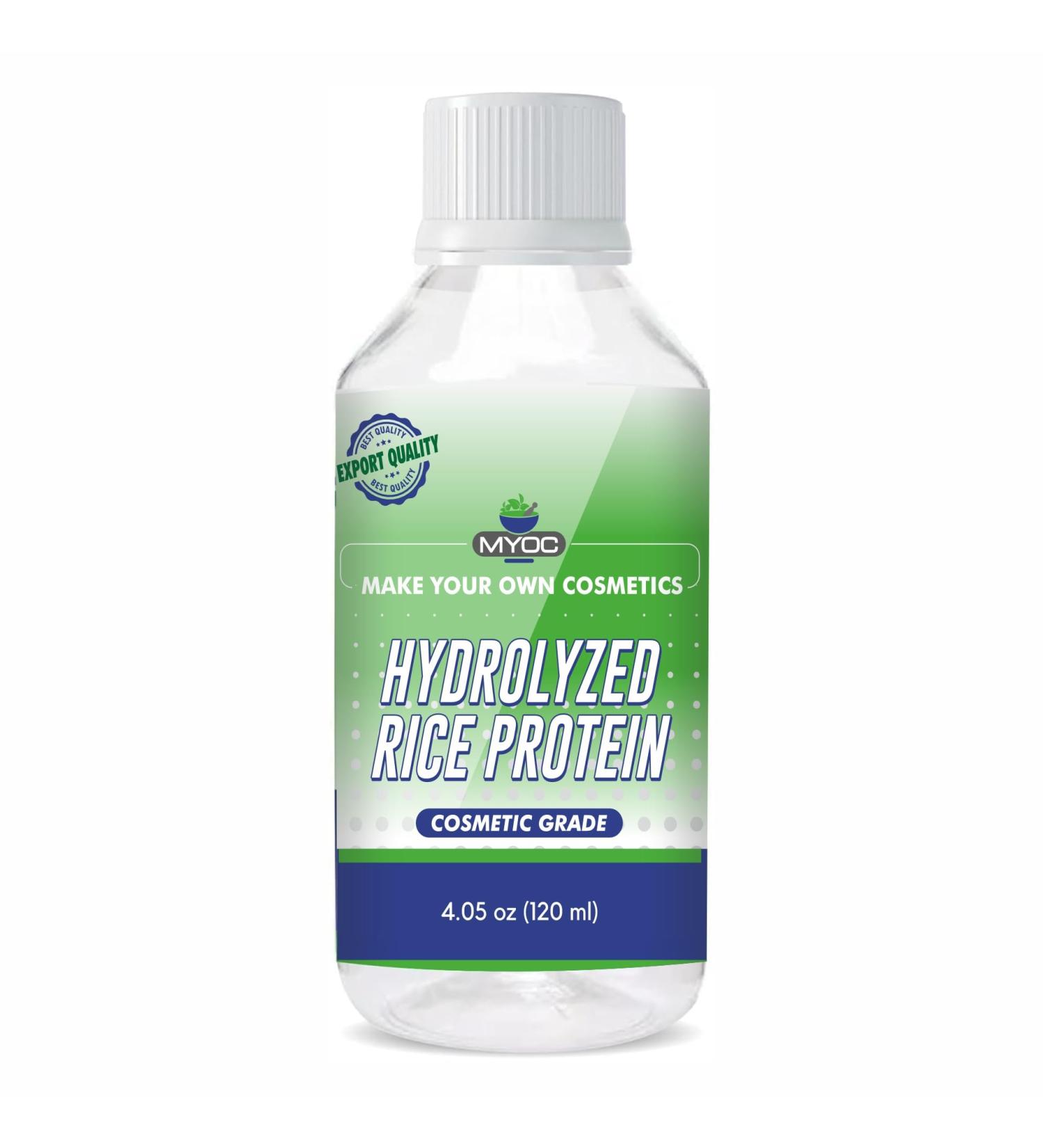 Myoc Hydrolyzed Rice Protein cosmetic grade for skin and hair care forms watersoluble protein for DIY creams serums conditioners and masks 120 ml 120 ml 1er Pack