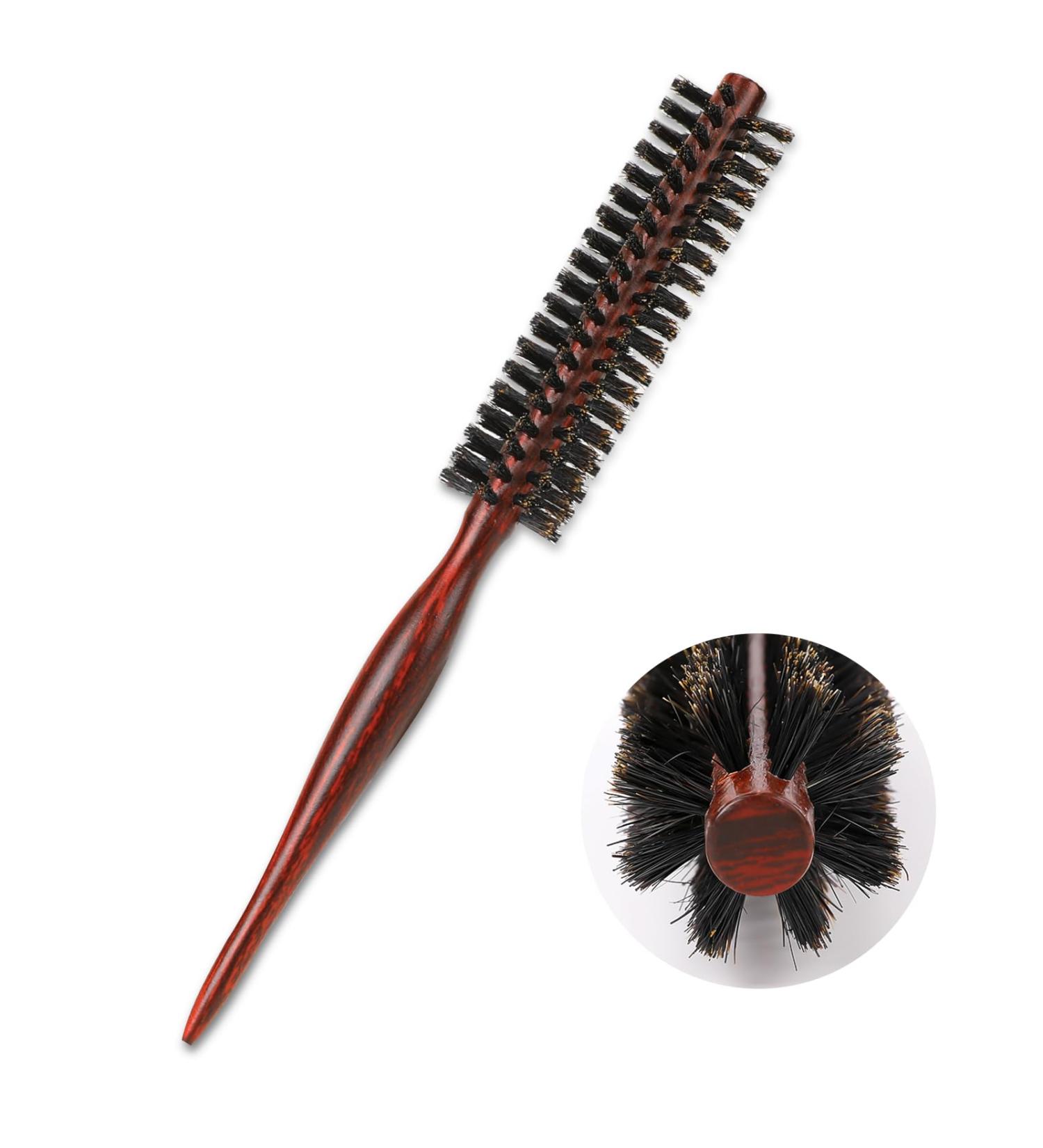 Mini Bristle Barts Brush for Men & Women - 2.7cm Round Wild Boar Bristle Hairbrush for Blow-Drying & Natural Curls - Small Round Hairbrush 6886 - Buy Online on GoSupps.com