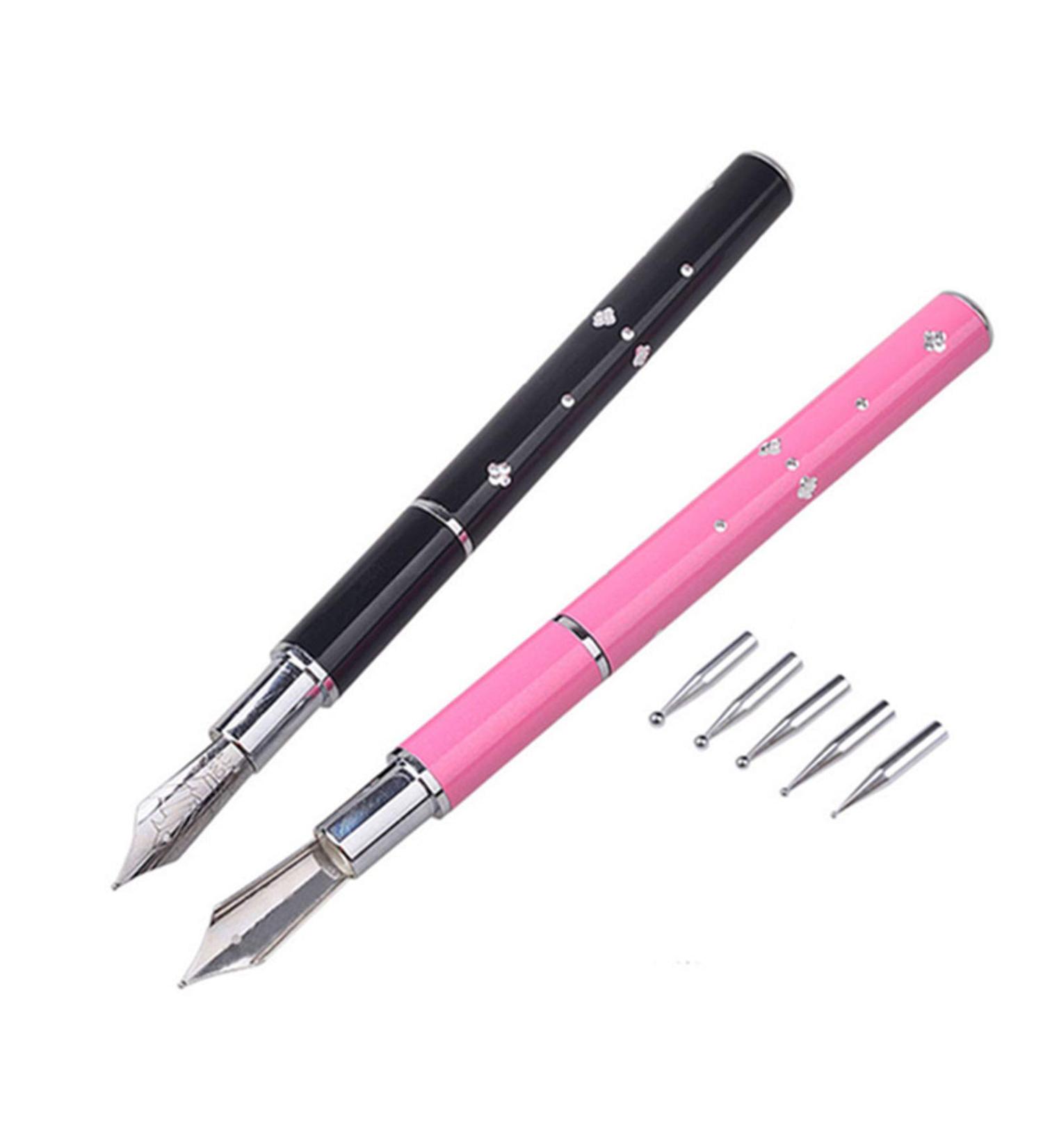 2 Pcs Nail Art Fountain Pen Set - Drawing Line & Dotting Tools for Perfect Manicures | International Shipping - Buy Online on GoSupps.com