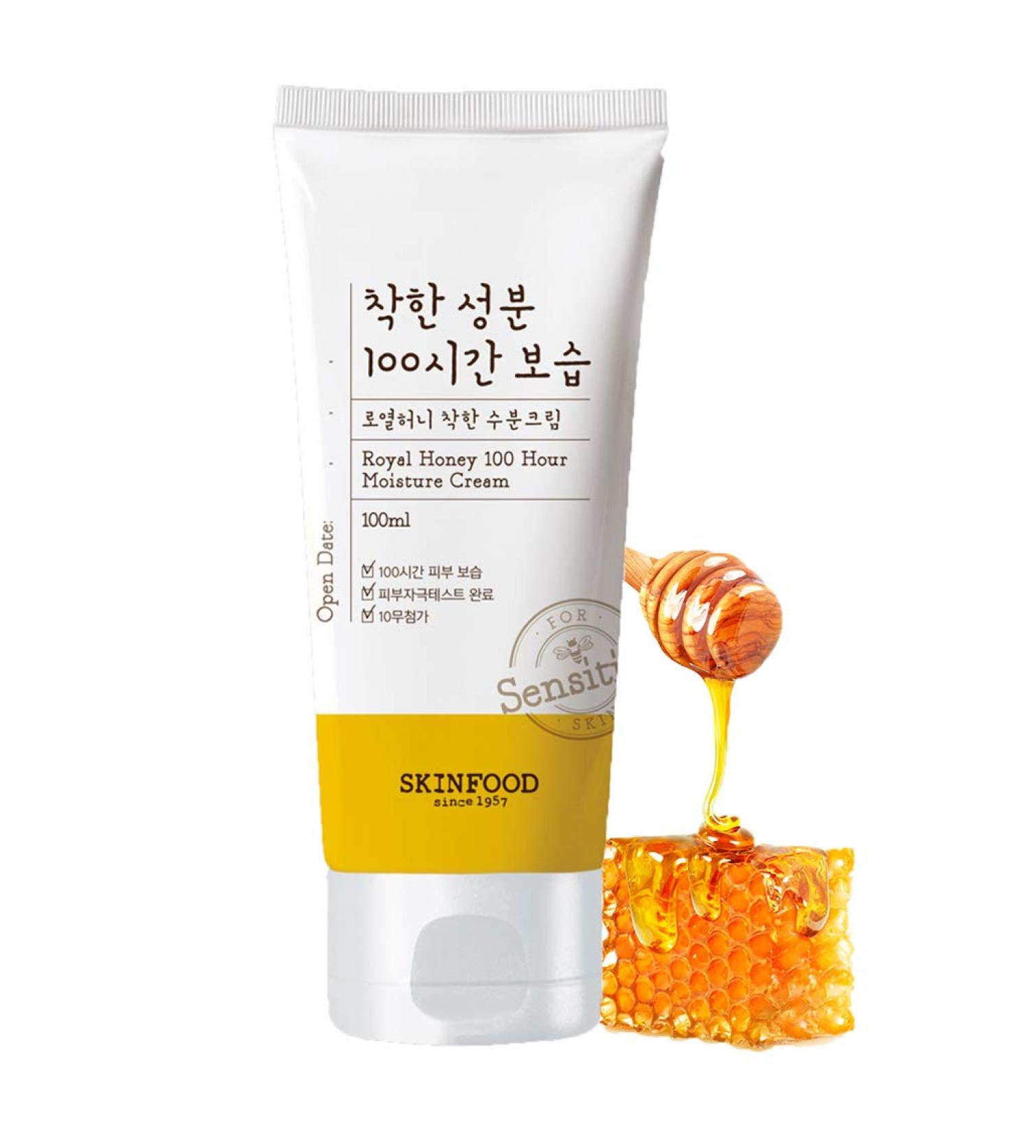 Buy SKINFOOD Royal Honey 100 Hour Cream - Hypoallergenic Moisturizer for Sensitive Skin | 10 Free Mild Formula - 3.38 fl. oz. International Shipping Available - Buy Online on GoSupps.com
