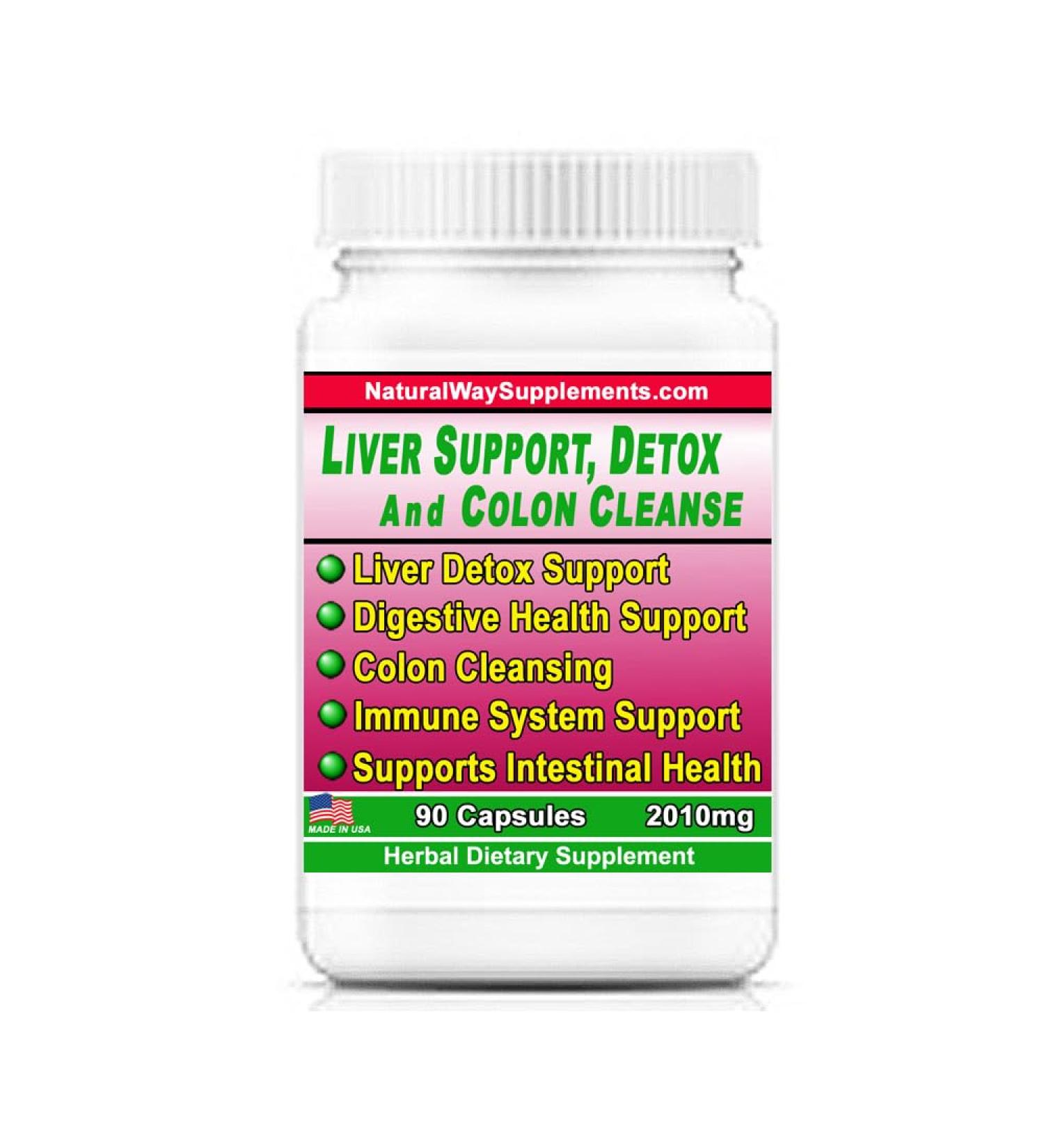 Liver Support Detox & Colon Cleanse - Immune Support | 90 Veggie Capsules for Optimal Health - Buy Online on GoSupps.com