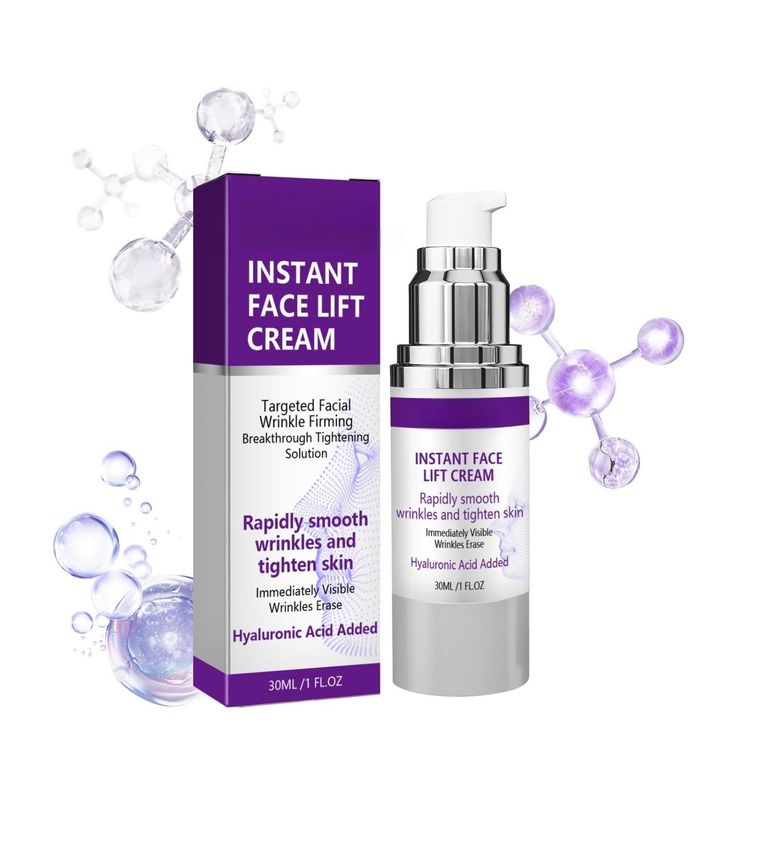 Instant Face Lift Cream Women's Instant Face Lift Serum Firming/Tightening Skin Targeting Sagging Skin and Fine Lines Gentle Wrinkles Contains Moisturizing Formula 30ml 1PCS 1 Ounce (Pack of 1) - Buy Online on GoSupps.com