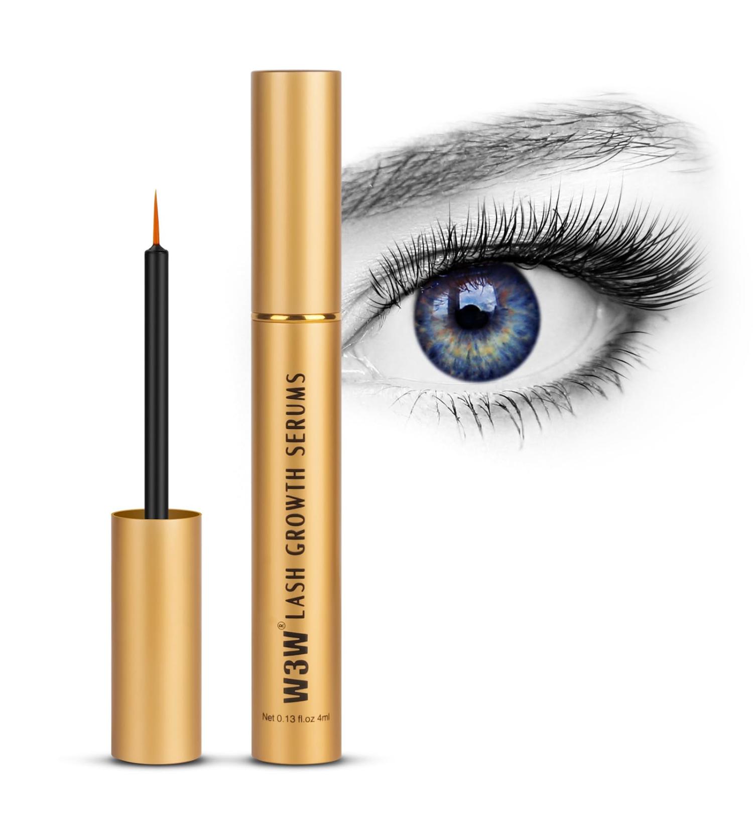 LOPHE Eyelash Growth Serum Lash & Brow Serum for longer and fuller eyelashes natural and safe ingredients not tested on animals Lash Serum for fast eyelash growth 4 ml gift for women Golden - Buy Online on GoSupps.com